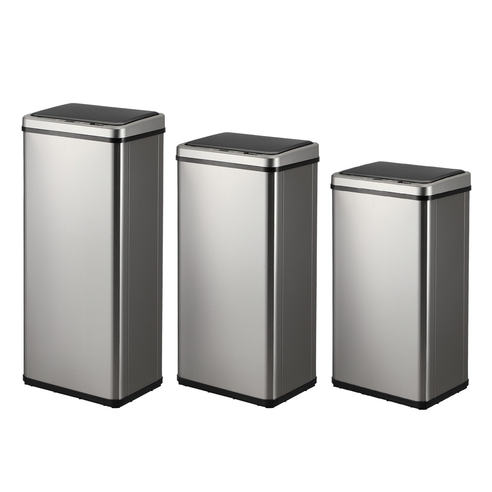 Oikiture Motion Sensor Bin Stainless Steel Automatic Trash Can Silver 40/50/60L - Sunyee
