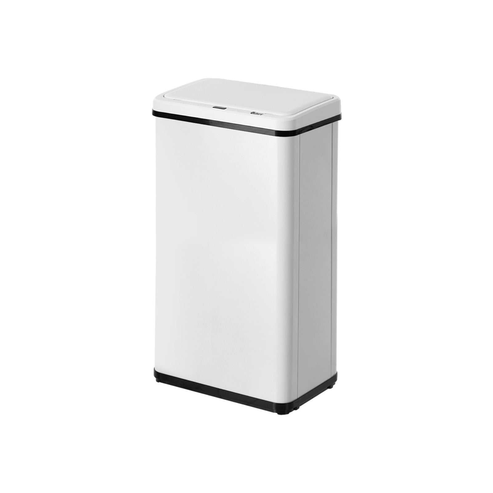 Oikiture 40L Motion Sensor Rubbish Bin Kitchen Waste Can Stainless Steel White