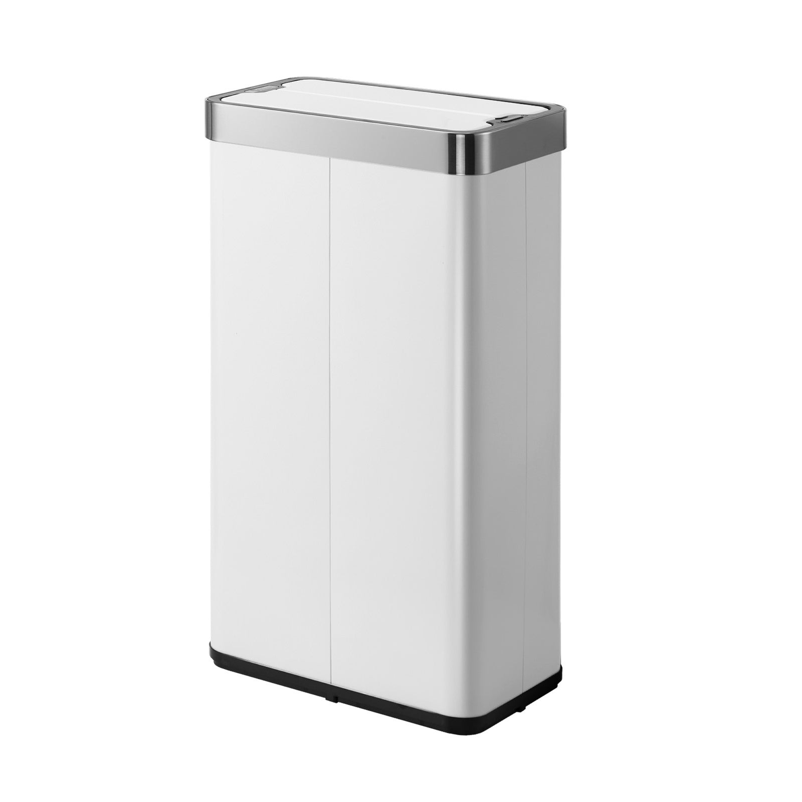 Oikiture 75L Motion Sensor Bin Stainless Steel Automatic Rubbish Trash Can White - Sunyee