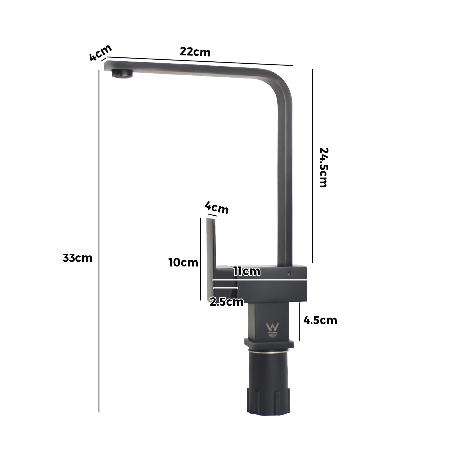 WELS Kitchen Mixer Tap Sink Laundry Basin Faucet Brass Vanity Swivel DIY - Sunyee