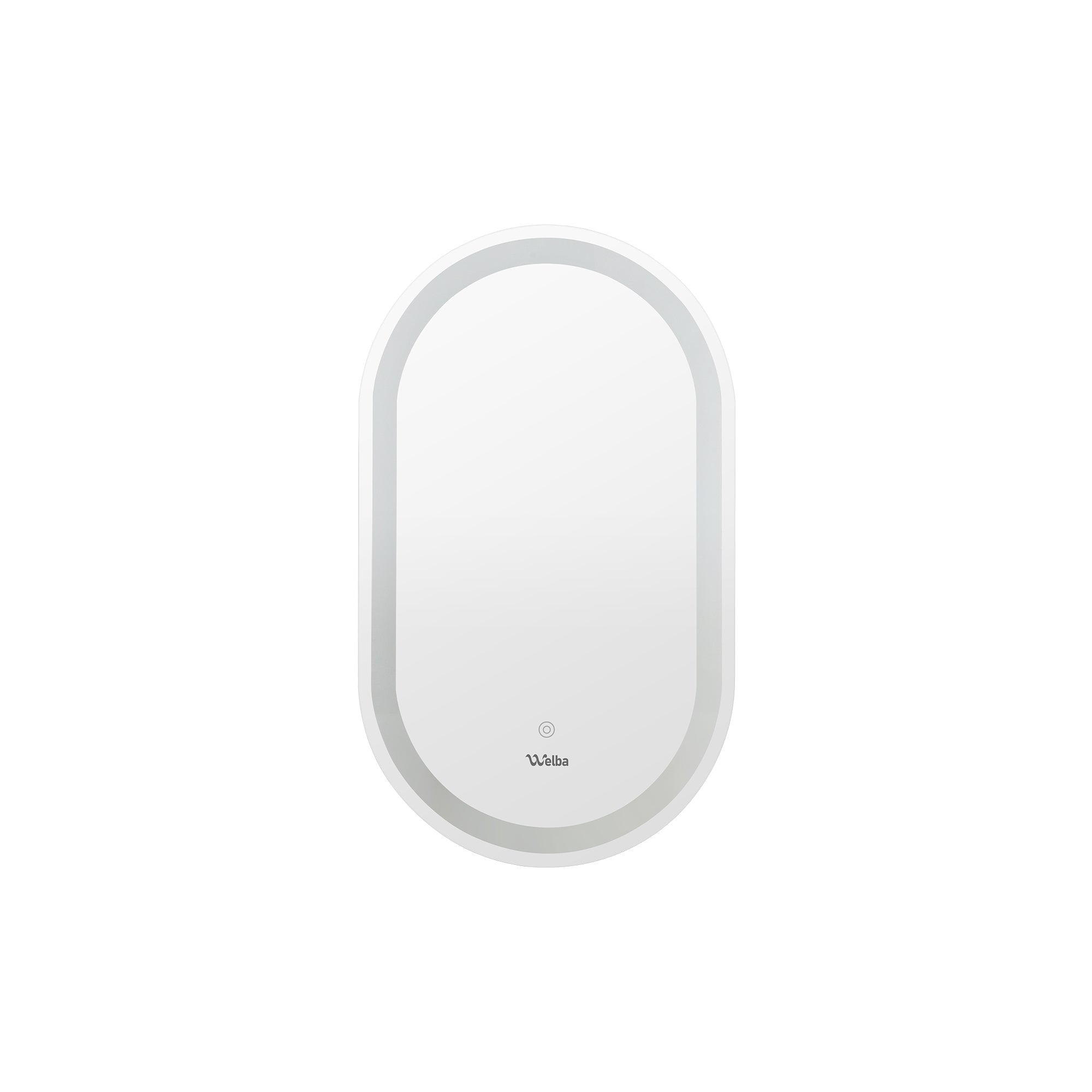Welba LED Oval Bathroom Mirror Anti-fog Smart Makeup Wall Mirrors Vanity 75x50cm - Sunyee