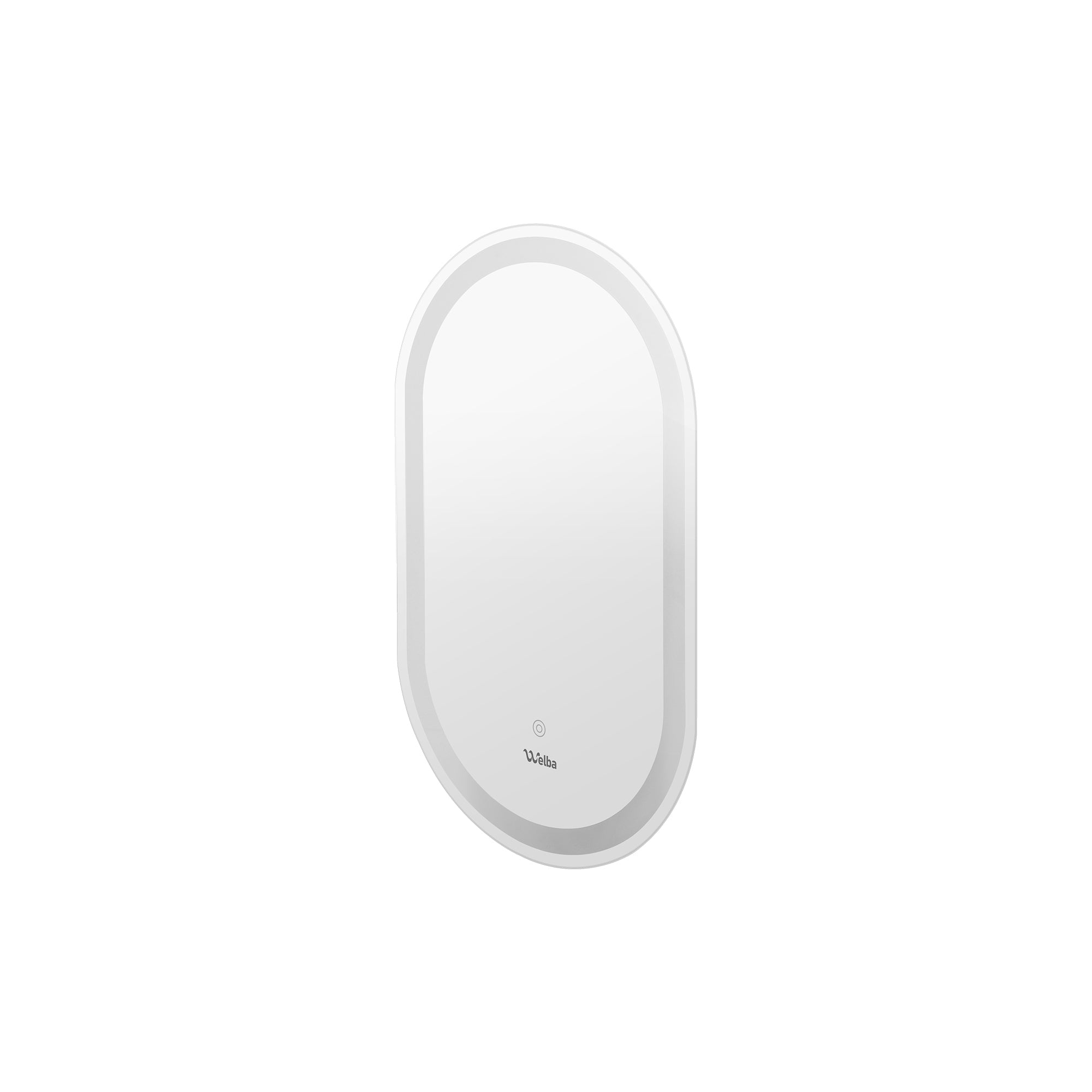 Welba LED Oval Bathroom Mirror Anti-fog Smart Makeup Wall Mirrors Vanity 75x50cm - Sunyee