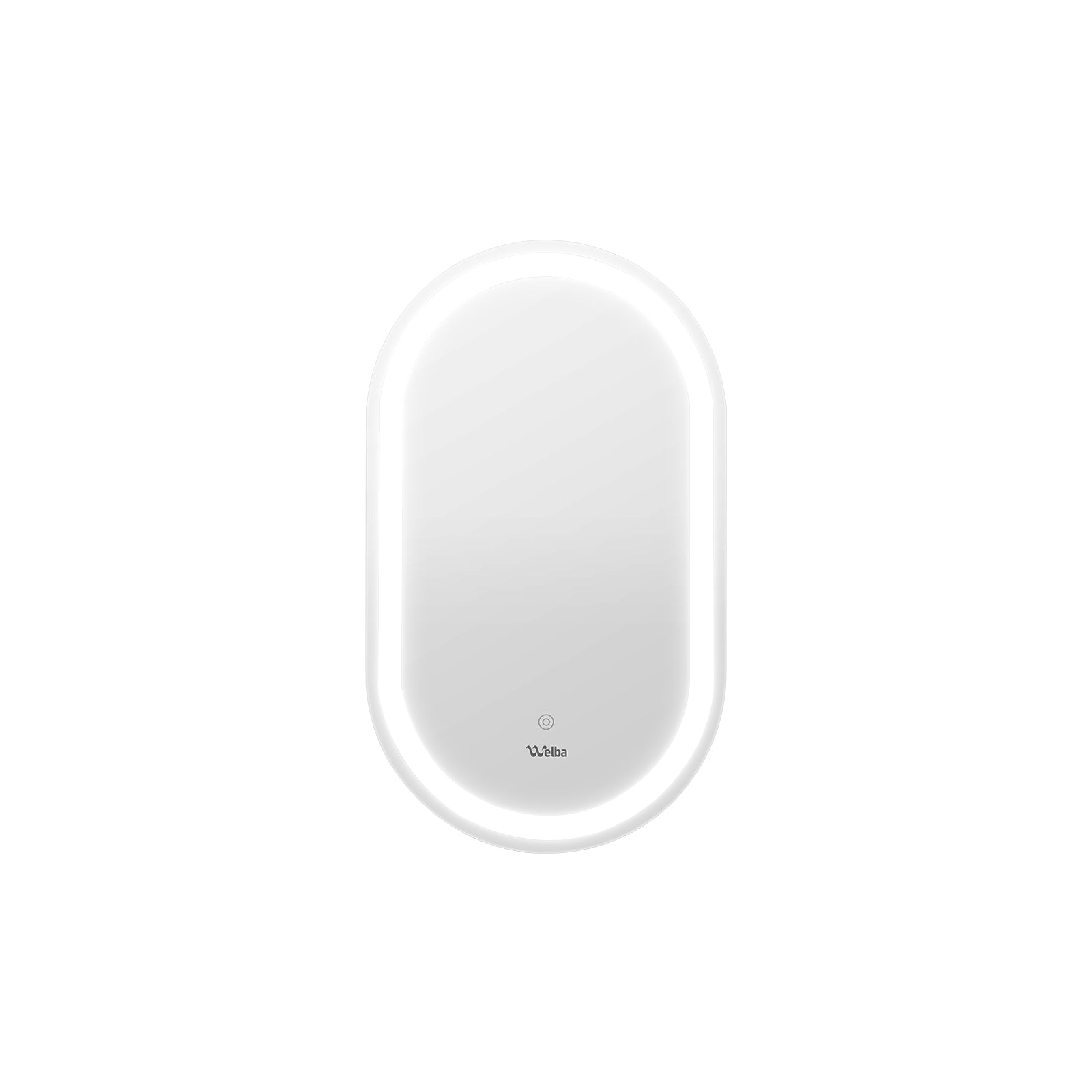 Welba LED Oval Bathroom Mirror Anti-fog Smart Makeup Wall Mirrors Vanity 75x50cm - Sunyee