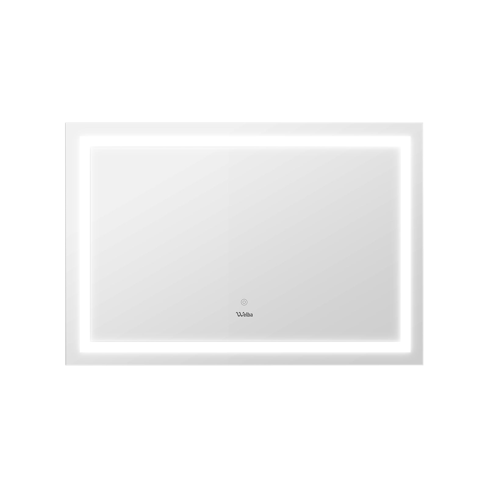 Welba LED Rectangle Bathroom Mirror Anti-fog Smart Makeup Wall Mirrors Decor - Sunyee