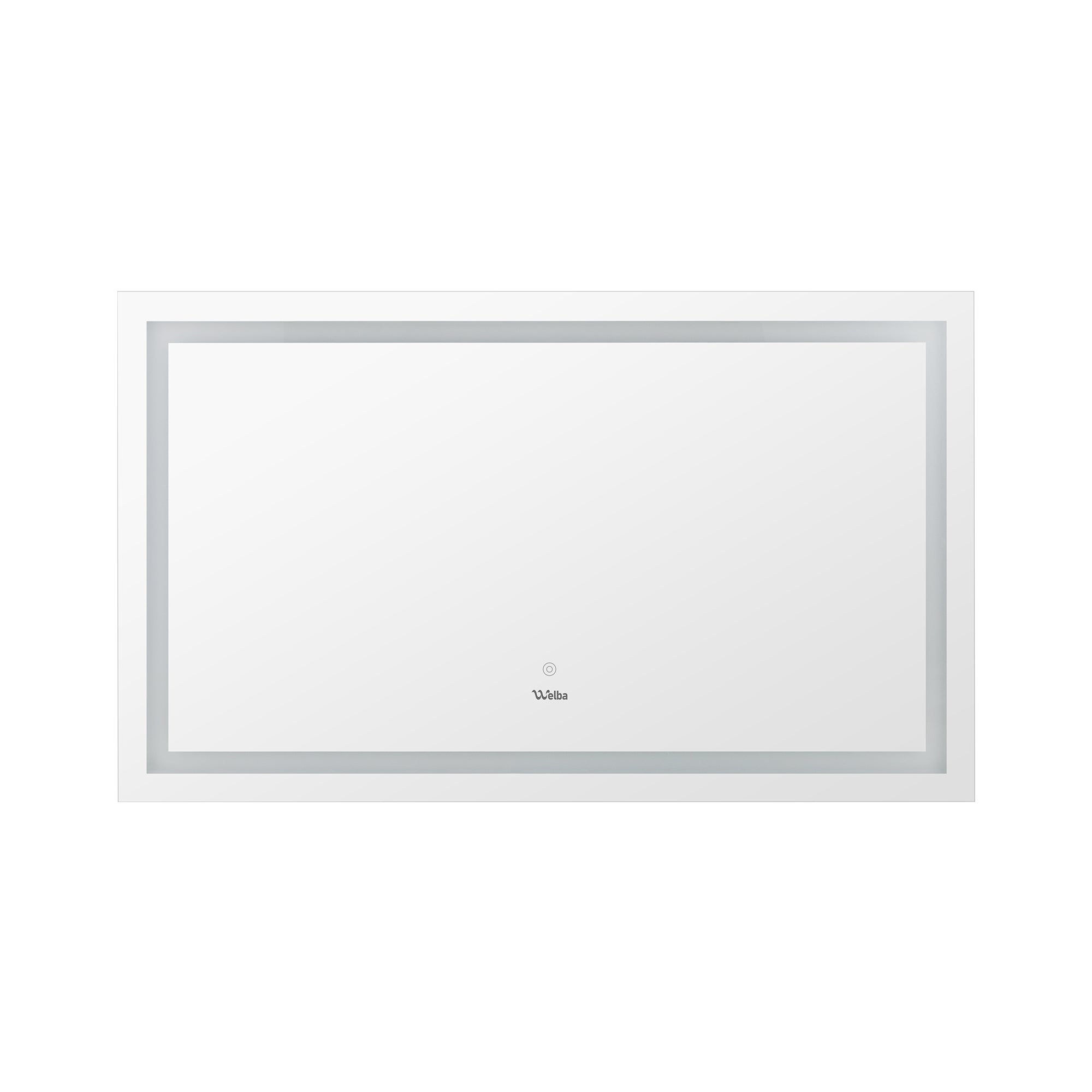 Welba LED Rectangle Bathroom Mirror Anti-fog Makeup Wall Mirrors 1200x700mm - Sunyee