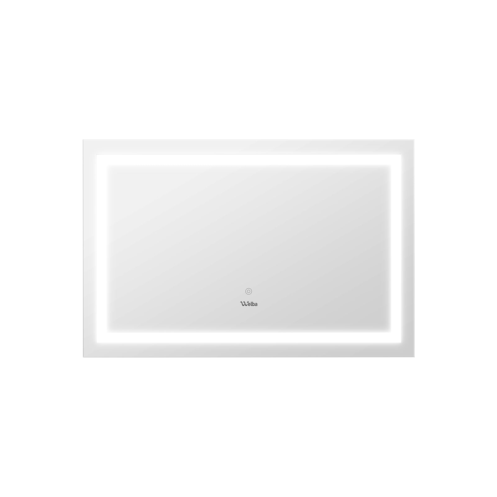 Welba LED Rectangle Bathroom Mirror Anti-fog Smart Makeup Wall Mirrors Decor - Sunyee