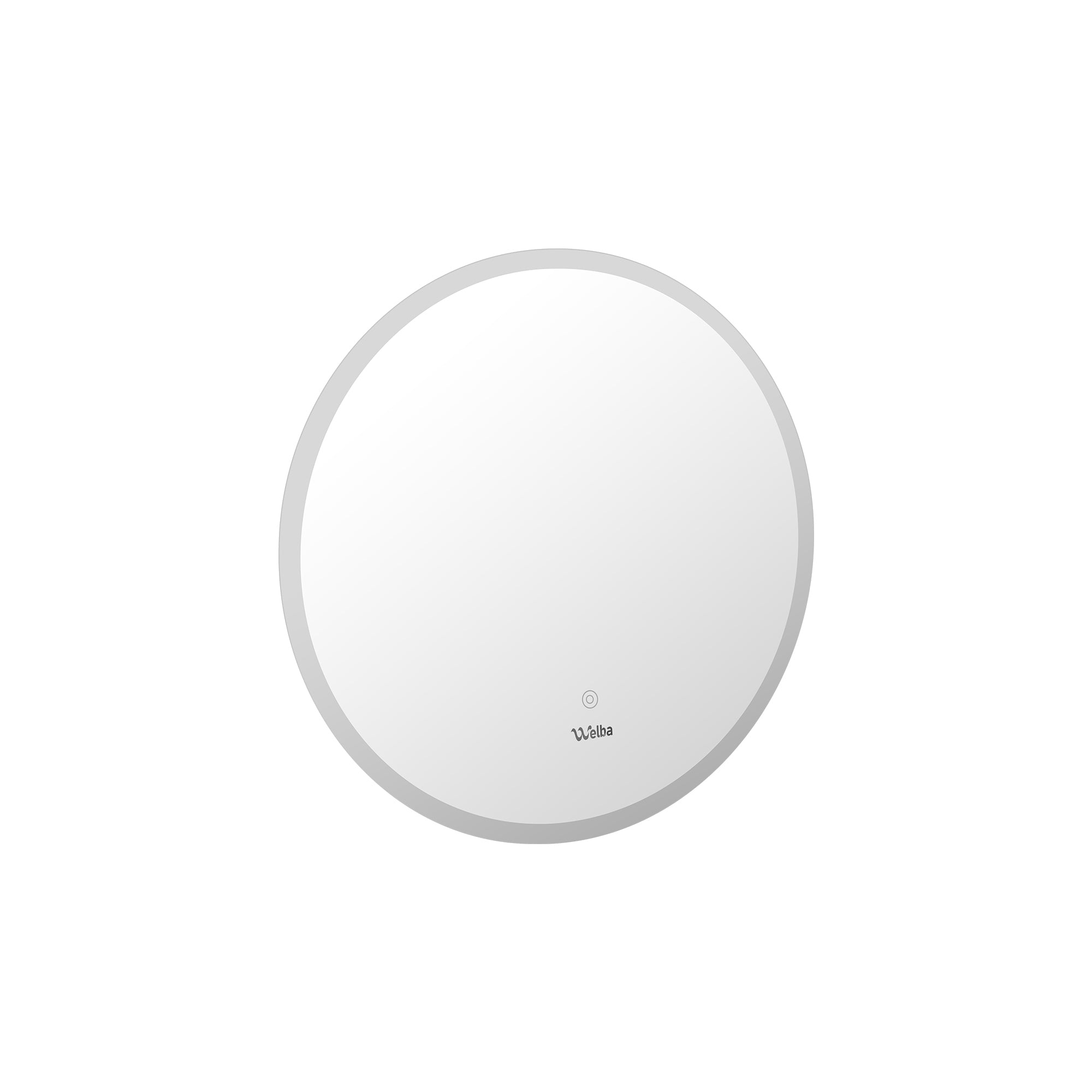 Welba 60cm LED Round Bathroom Mirror Makeup Anti-fog Smart Mirrors Light Decor - Sunyee