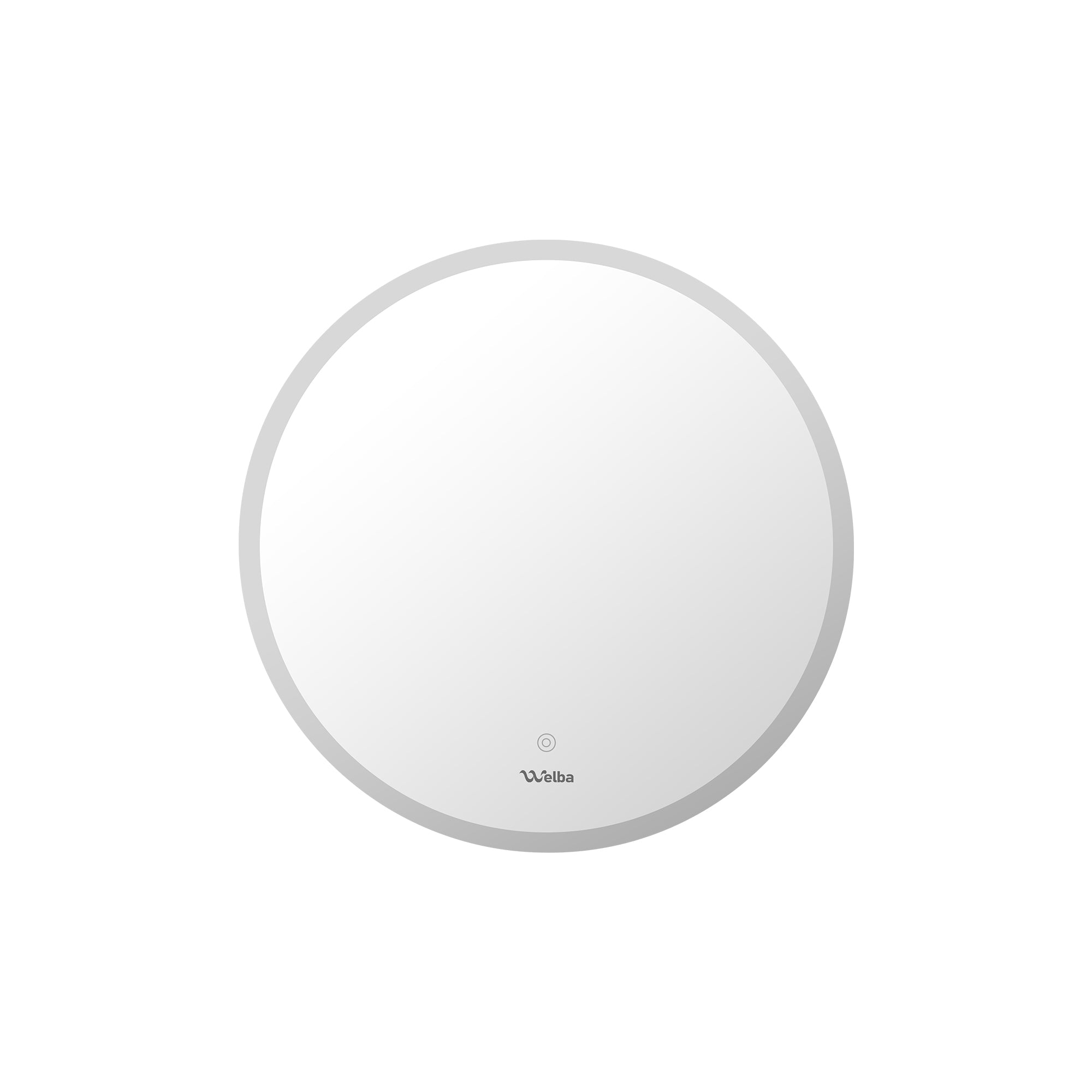 Welba 60cm LED Round Bathroom Mirror Makeup Anti-fog Smart Mirrors Light Decor - Sunyee