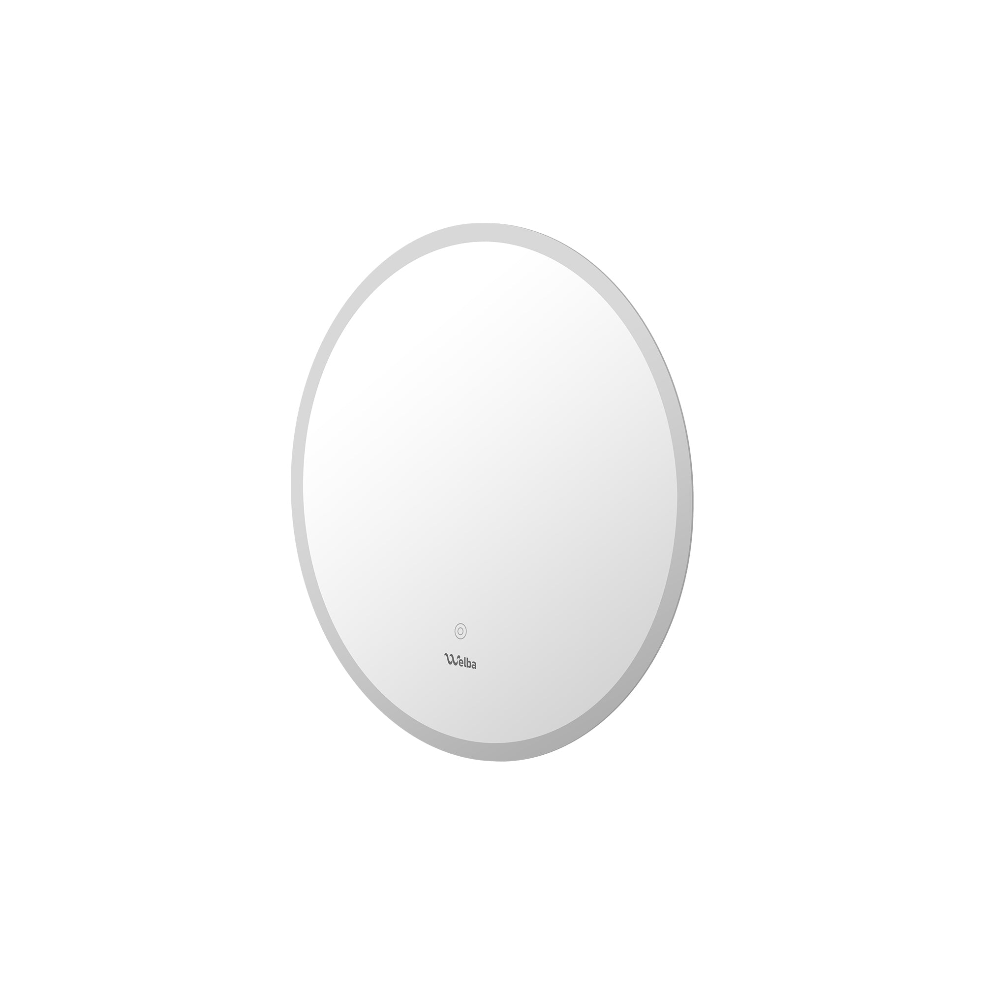 Welba 60cm LED Round Bathroom Mirror Makeup Anti-fog Smart Mirrors Light Decor - Sunyee