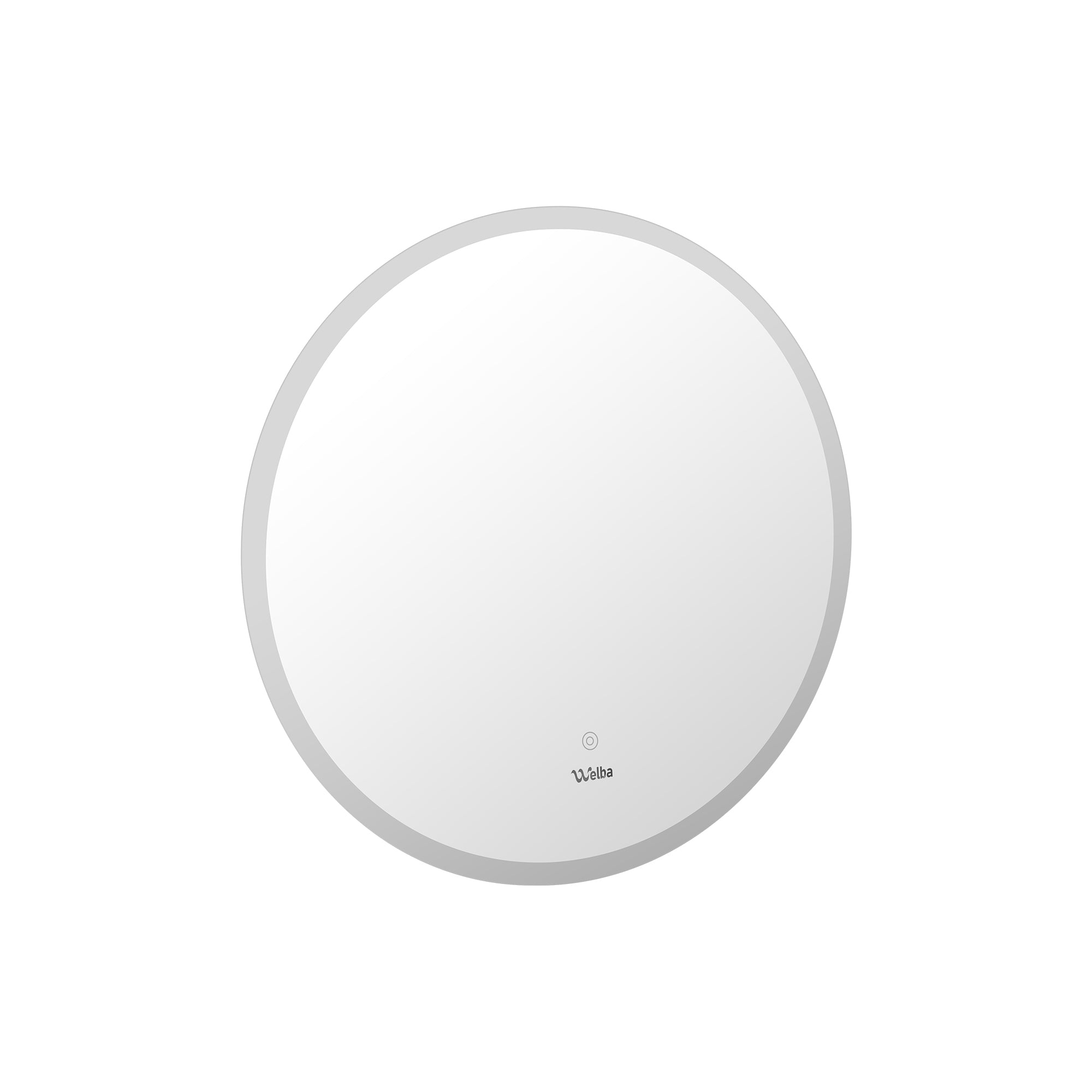 Welba 70cm LED Round Bathroom Mirror Anti-fog Smart Vanity Makeup Wall Mirrors - Sunyee