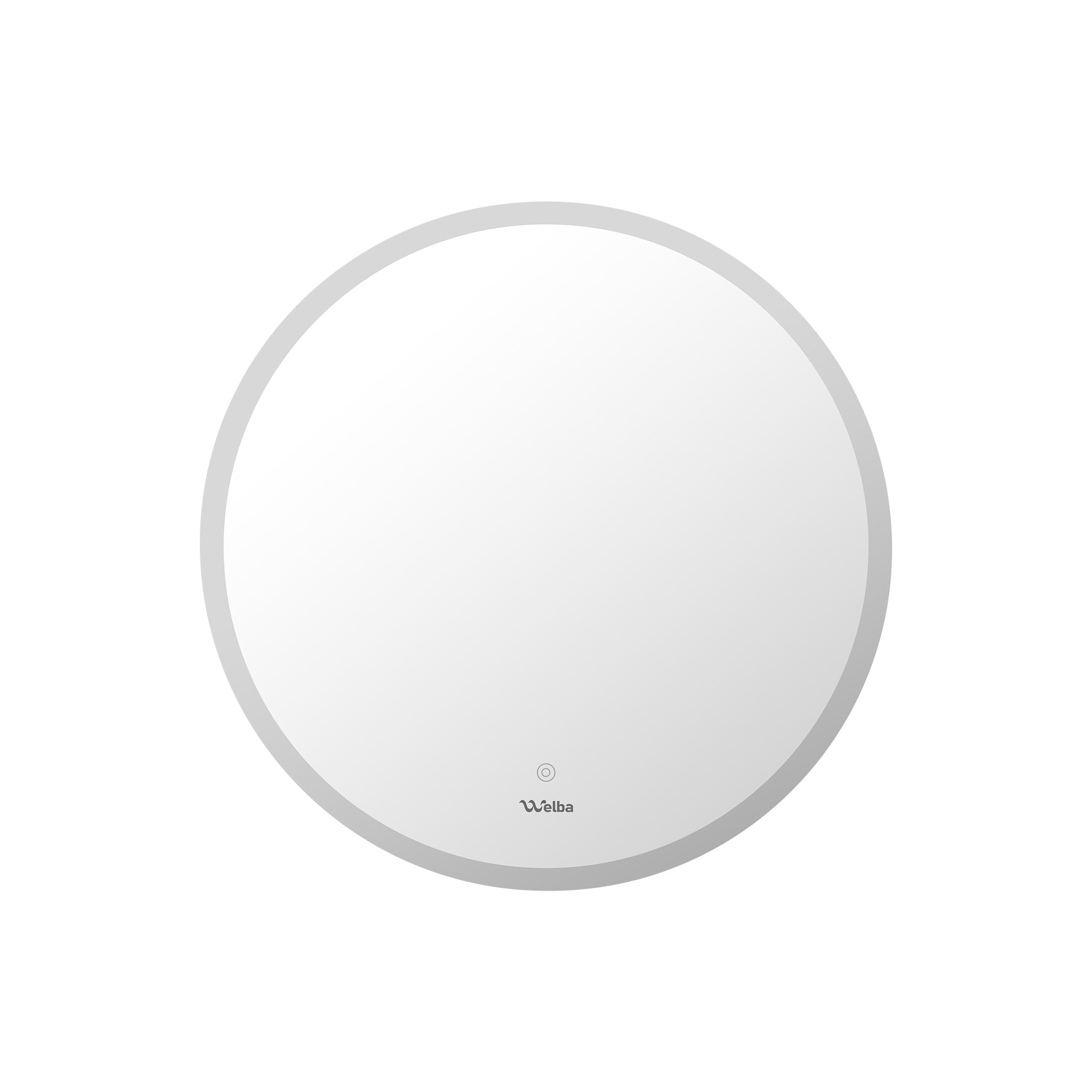 Welba 70cm LED Round Bathroom Mirror Anti-fog Smart Vanity Makeup Wall Mirrors - Sunyee