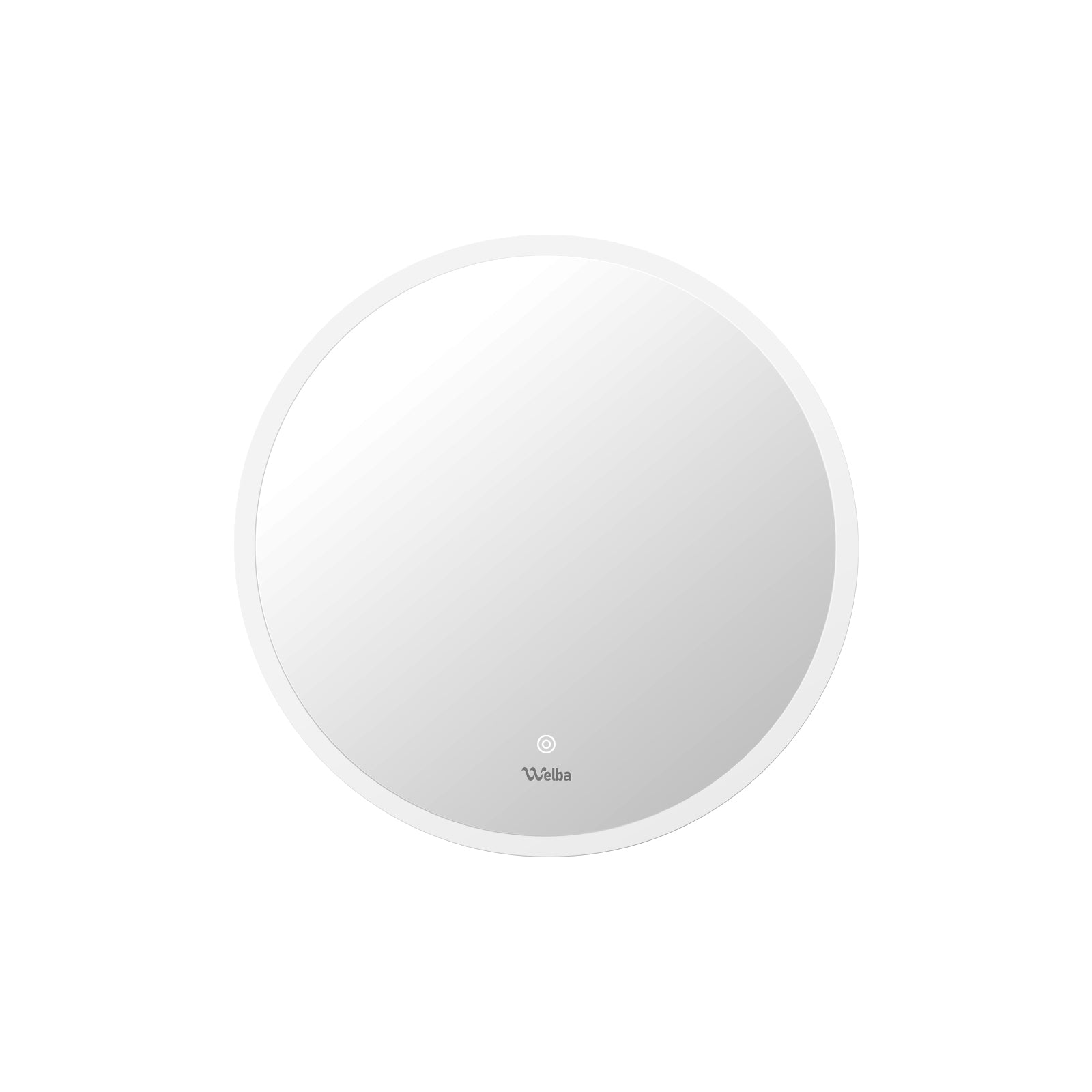 Welba 70cm LED Round Bathroom Mirror Anti-fog Smart Vanity Makeup Wall Mirrors - Sunyee