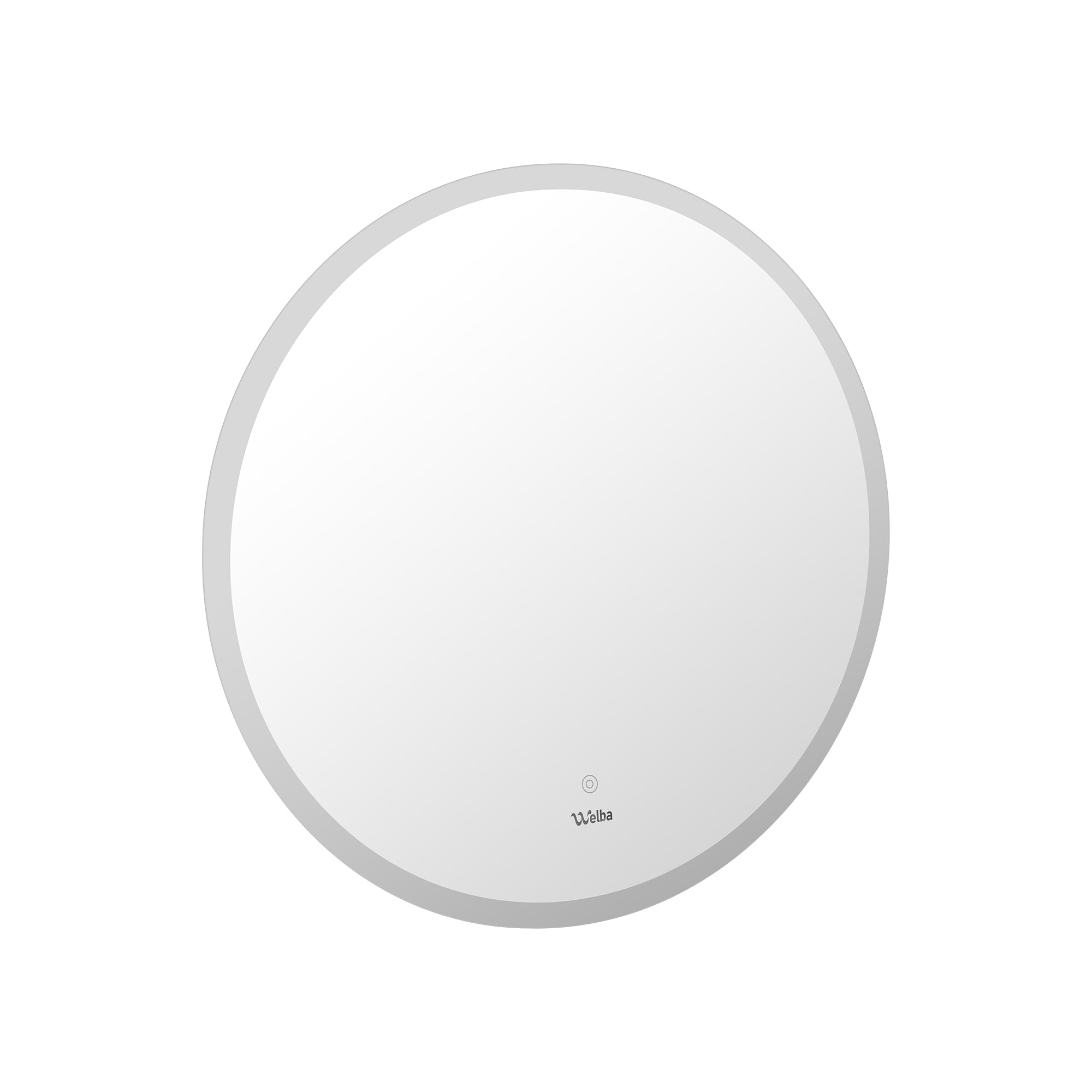 Welba 80cm LED Round Bathroom Mirror Anti-fog Makeup Wall Mirrors with Light - Sunyee