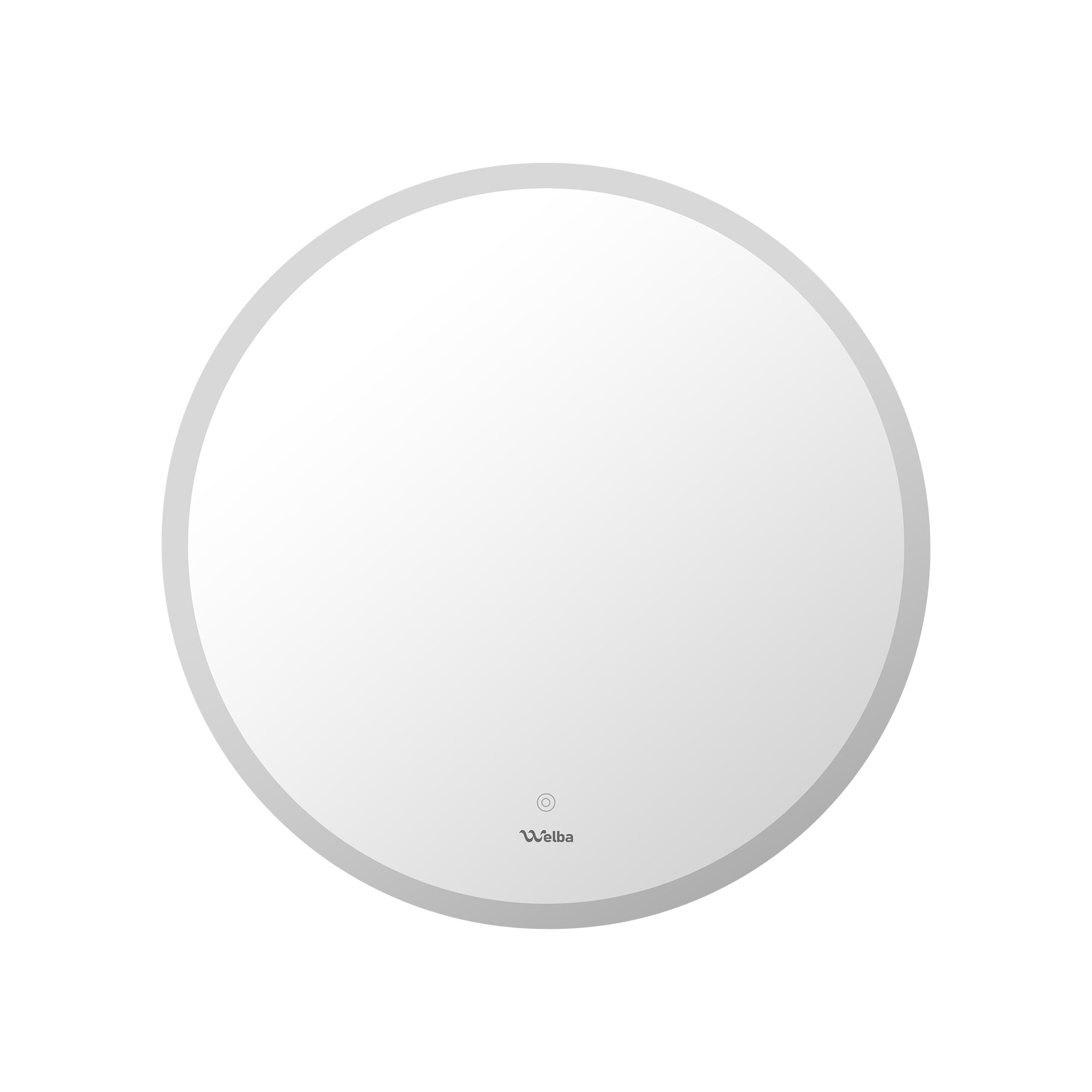 Welba 80cm LED Round Bathroom Mirror Anti-fog Makeup Wall Mirrors with Light - Sunyee