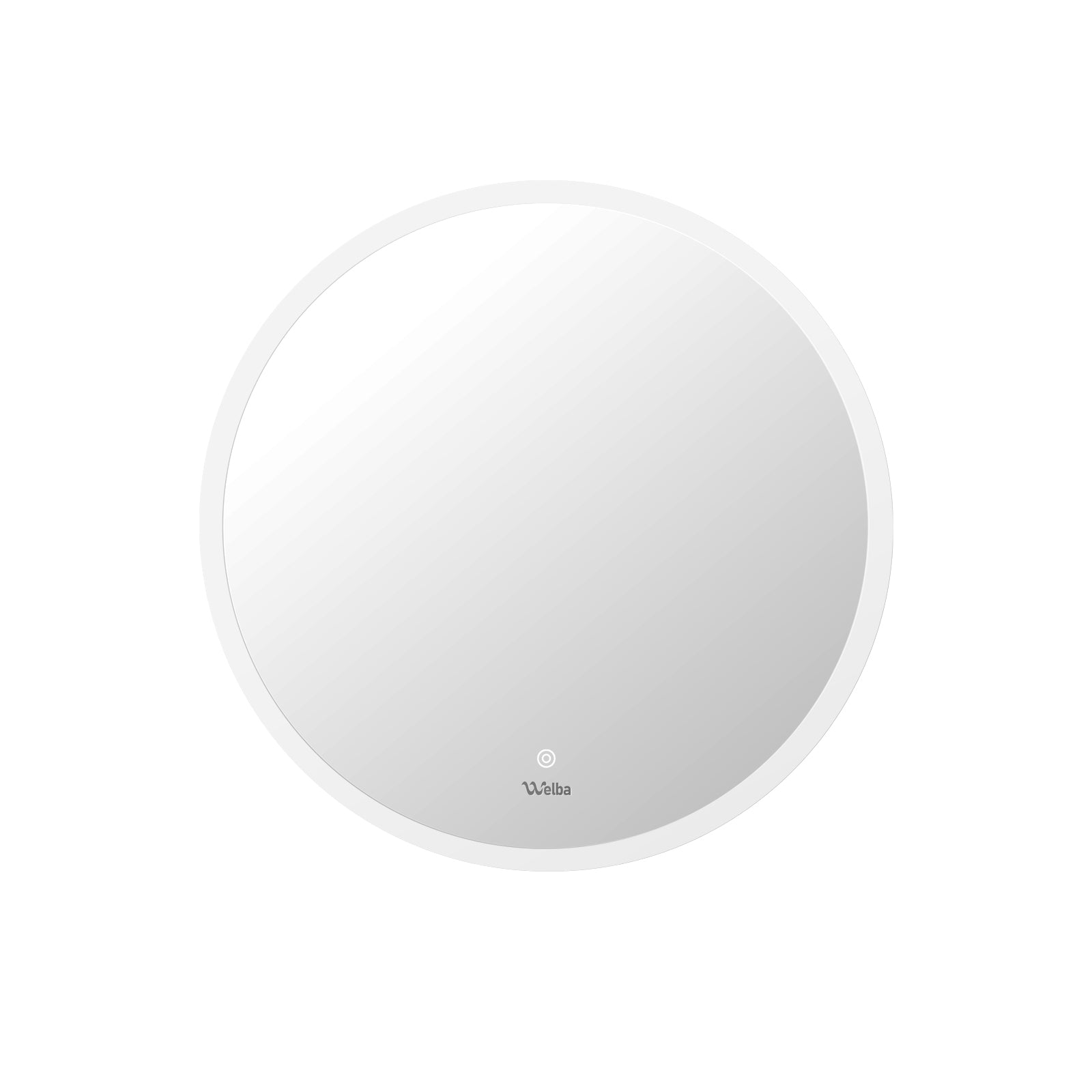 Welba 80cm LED Round Bathroom Mirror Anti-fog Makeup Wall Mirrors with Light - Sunyee