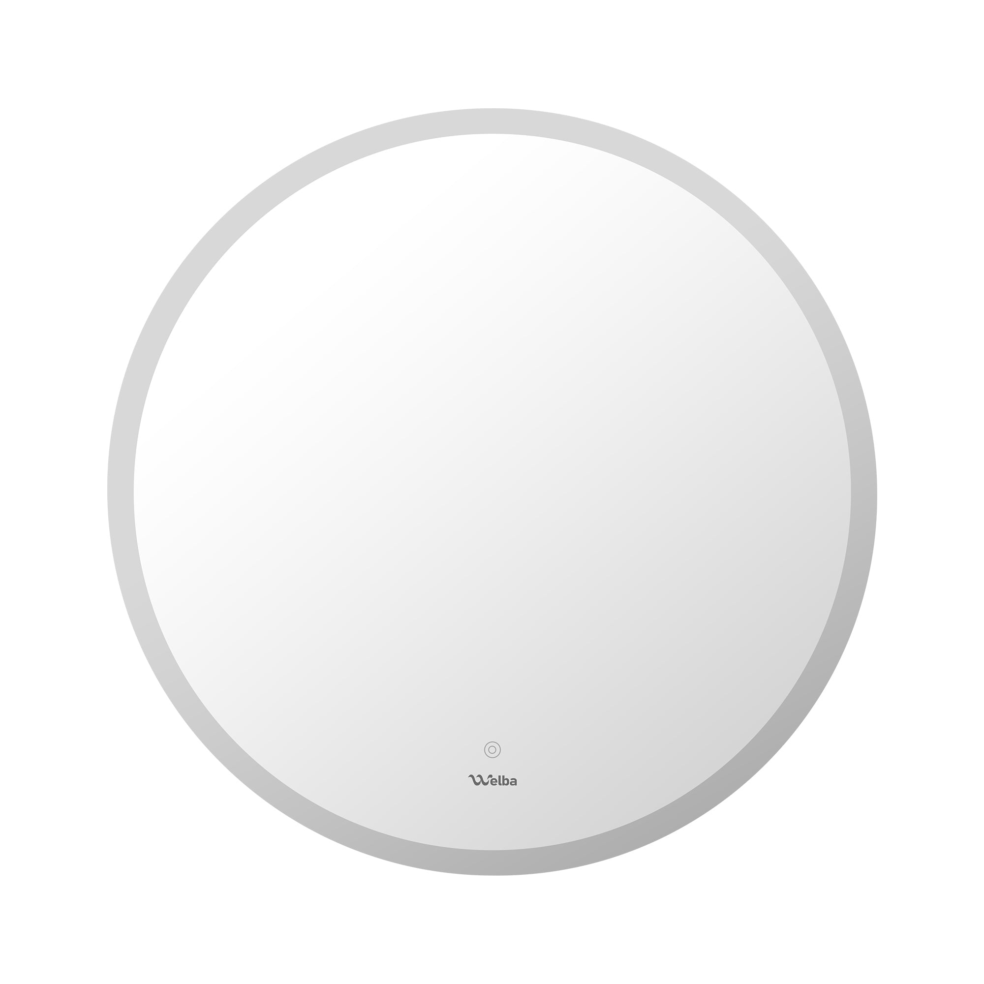 Welba 90cm LED Round Bathroom Mirror Anti-fog Large Makeup Wall Mirrors Vanity - Sunyee