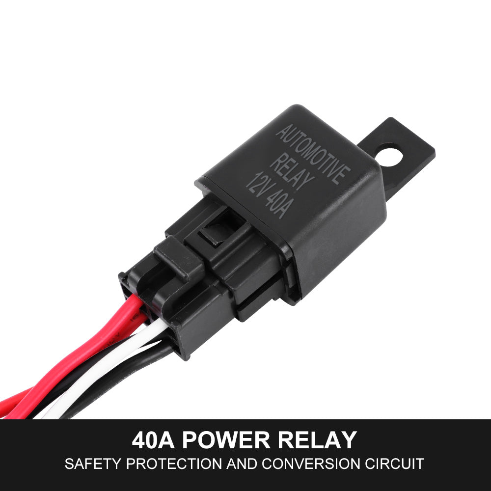 1 way High Beam Wiring Loom Harness Kit LED Light Bar 12V 30A Plug And Play 3M - Sunyee