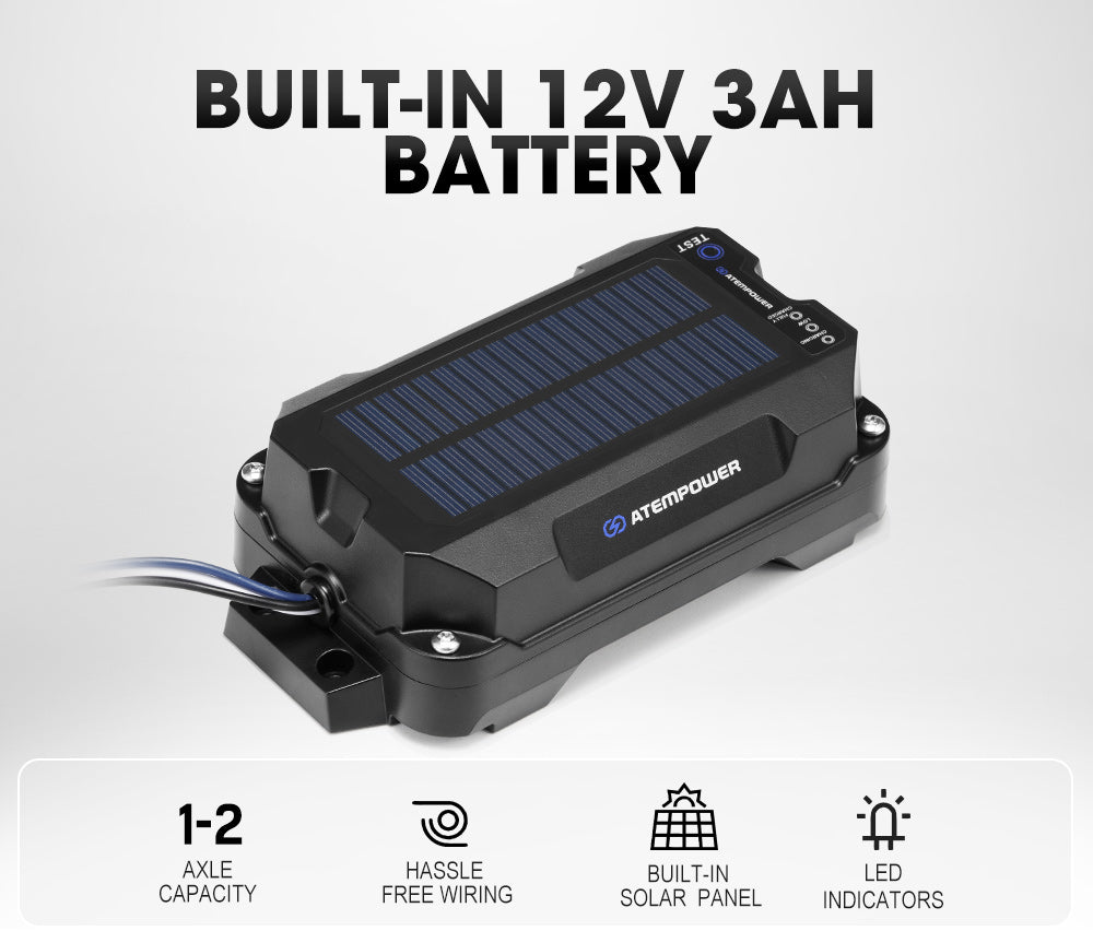 Atem Power Break Away System with Battery& Switch Solar Trailer Electric Brake - Sunyee