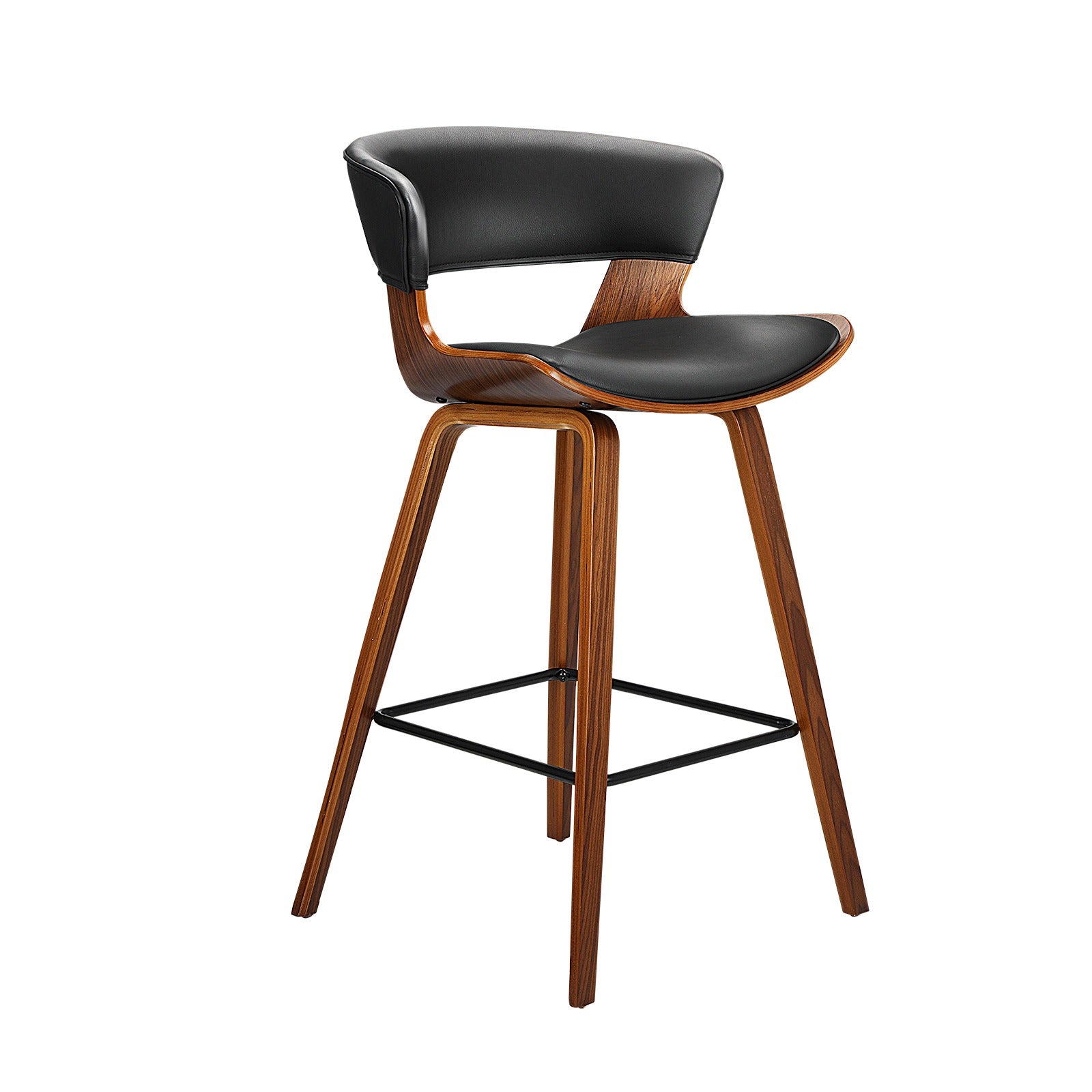Oikiture Bar Stools Kitchen Stool Chairs Wood Barstool Dining Chair PU Leather - Sunyee