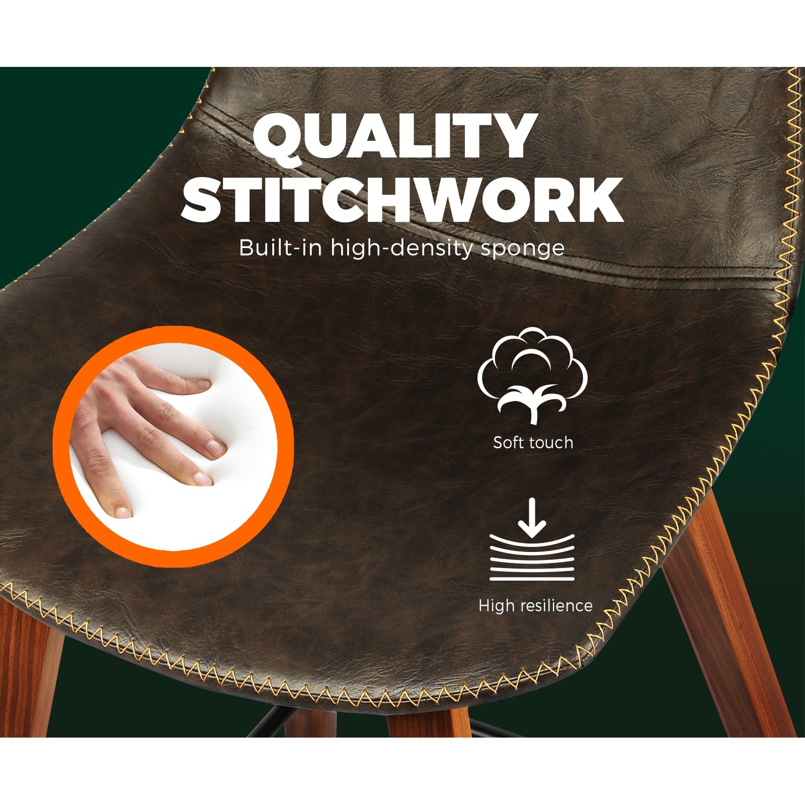 2x Oikiture Wooden Bar Stools Vintage Chair Kitchen Dining Chairs Retro Coffee - Sunyee