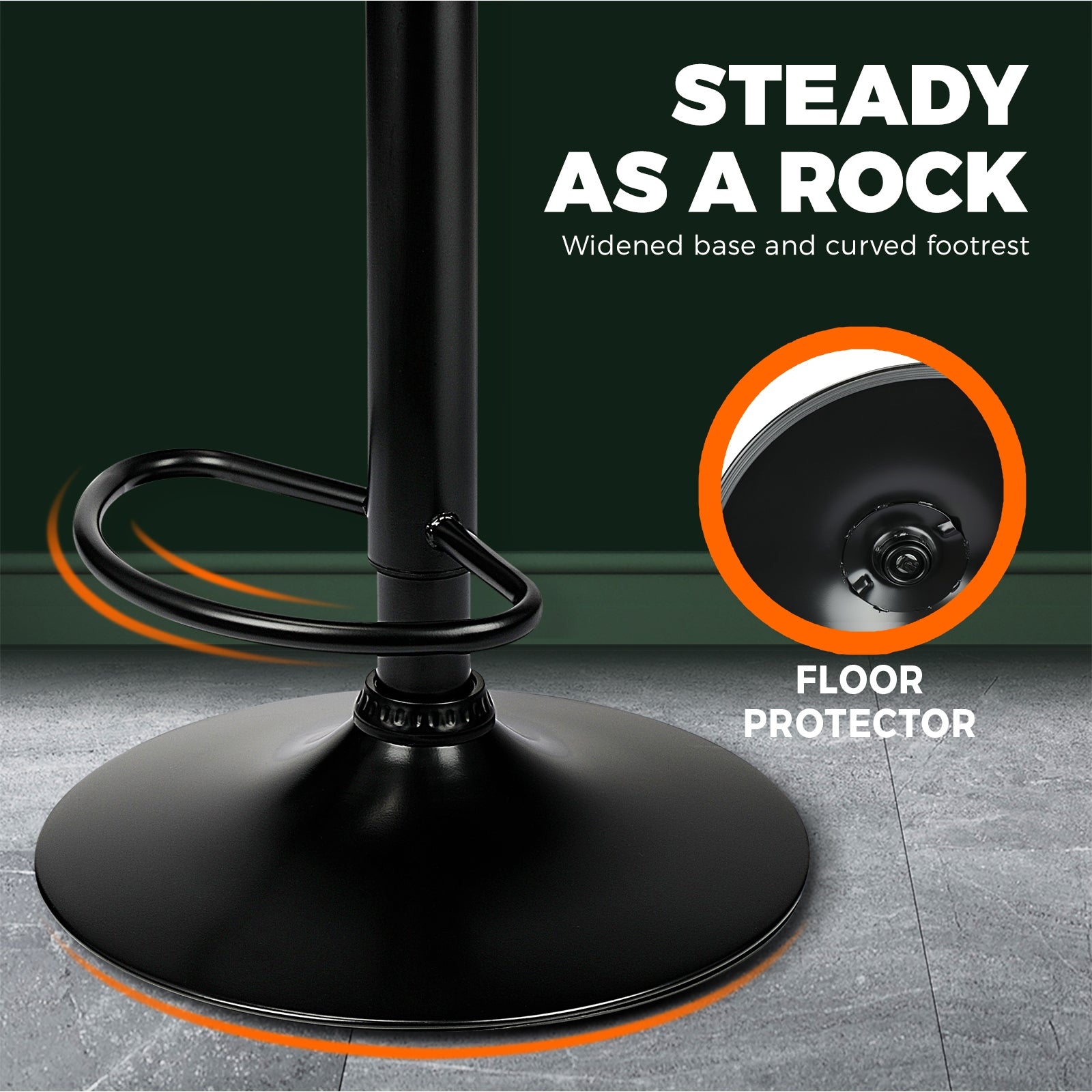 2x Oikiture Wooden Bar Stools Kitchen Swivel Chairs Bar Stool PU Leather Black - Sunyee