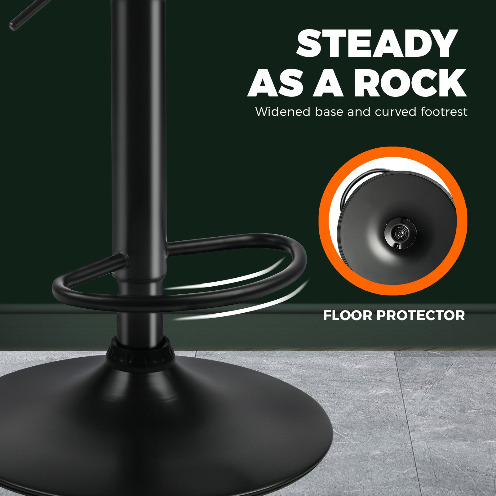 2x Oikiture Bar Stools Swivel Chair Kitchen Gas Lift Wooden Bar Stool PU Leather - Sunyee