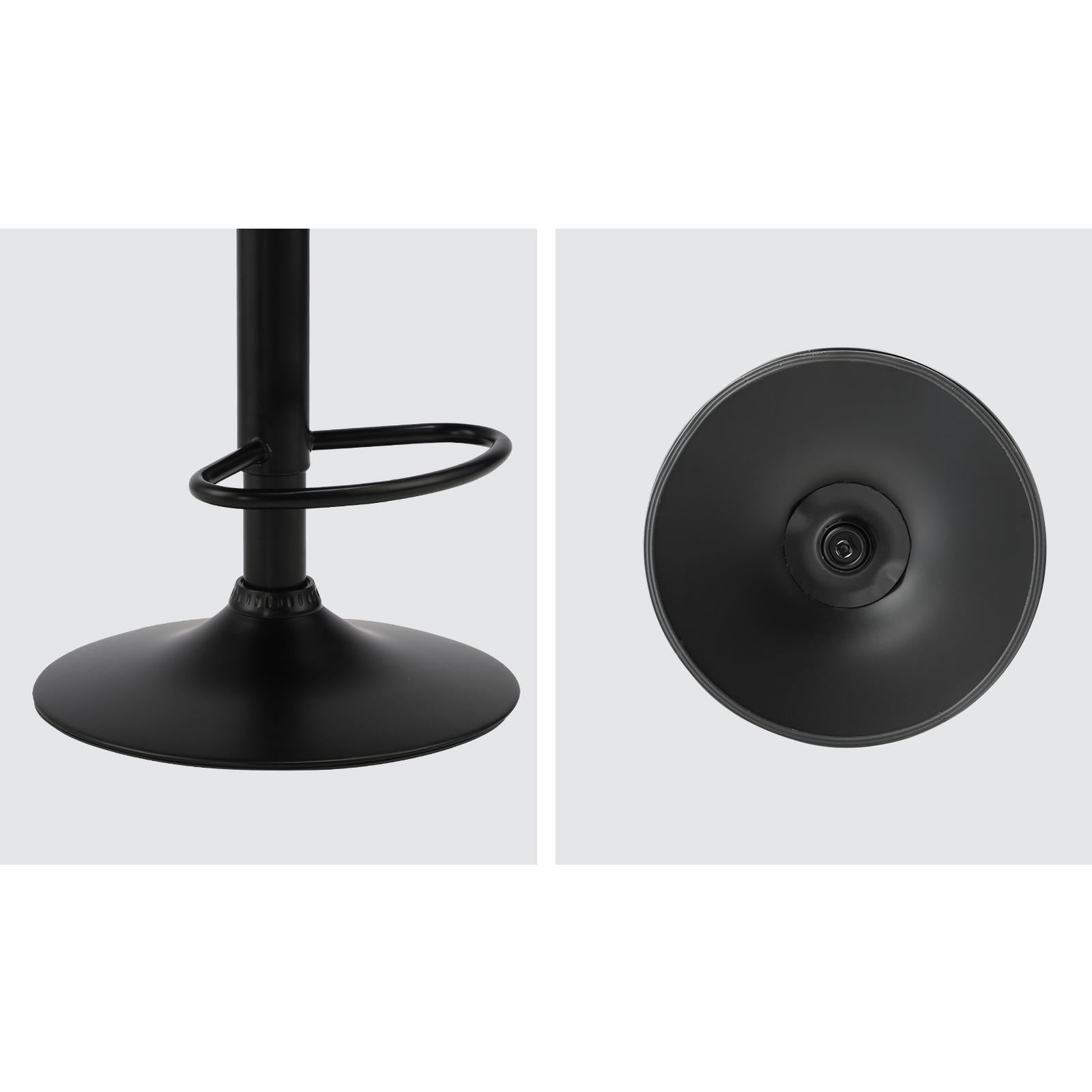 Oikiture 4x Kitchen Bar Stools Gas Lift Swivel Chairs Stool Wooden PU Leather - Sunyee