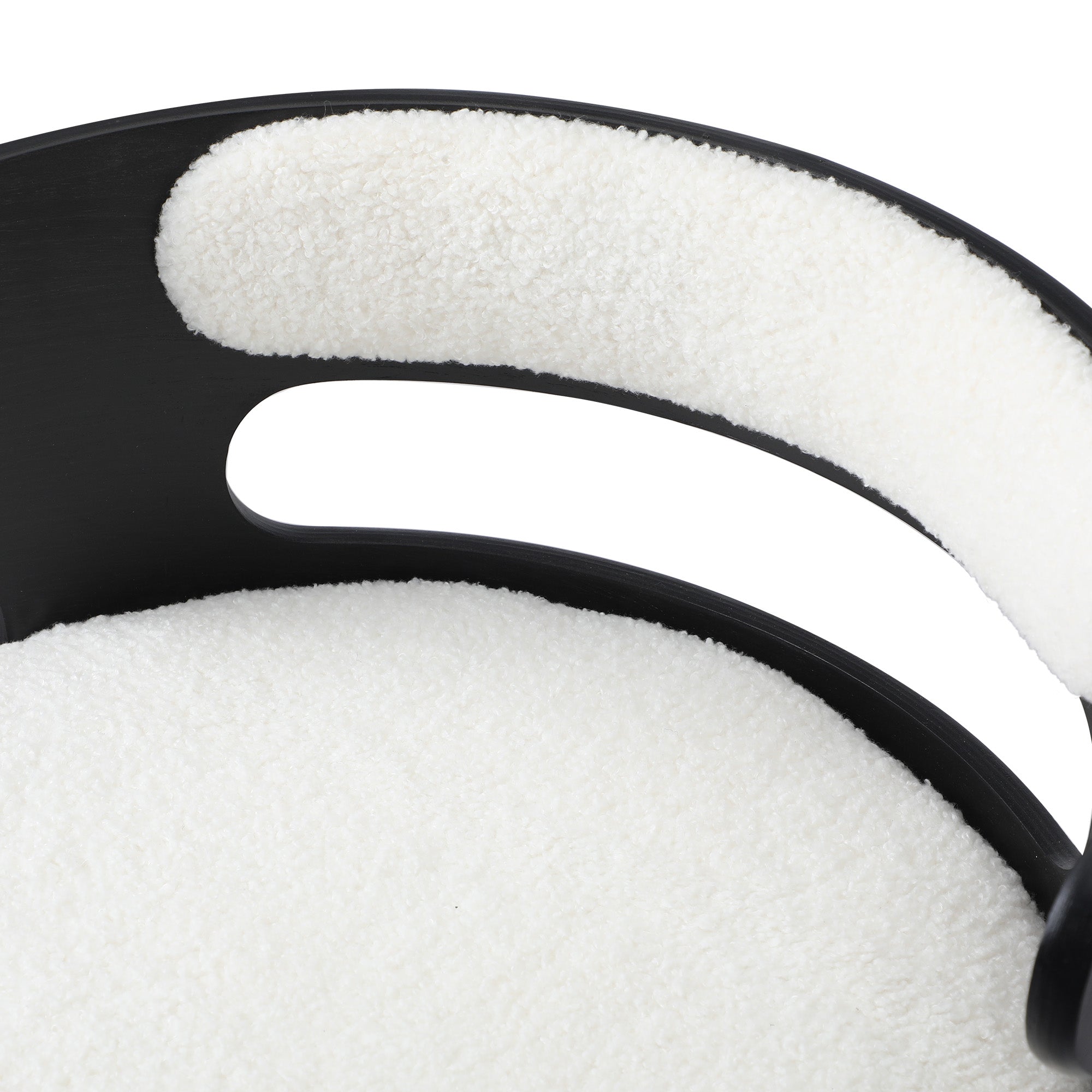 Oikiture 4x Bar Stools Kitchen Gas Lift Swivel Chairs Stool Wooden Boucle White - Sunyee