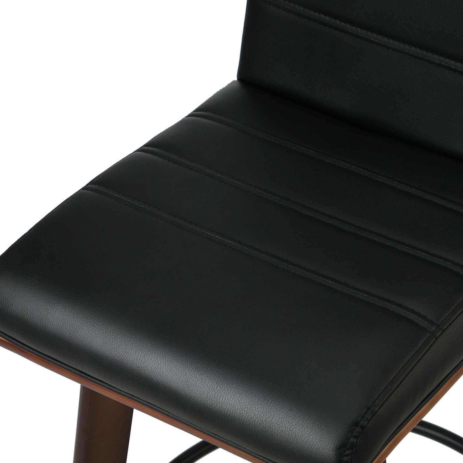 Oikiture 4x Wooden Bar Stools Kitchen Counter Swivel Dining Chair PU Leather - Sunyee