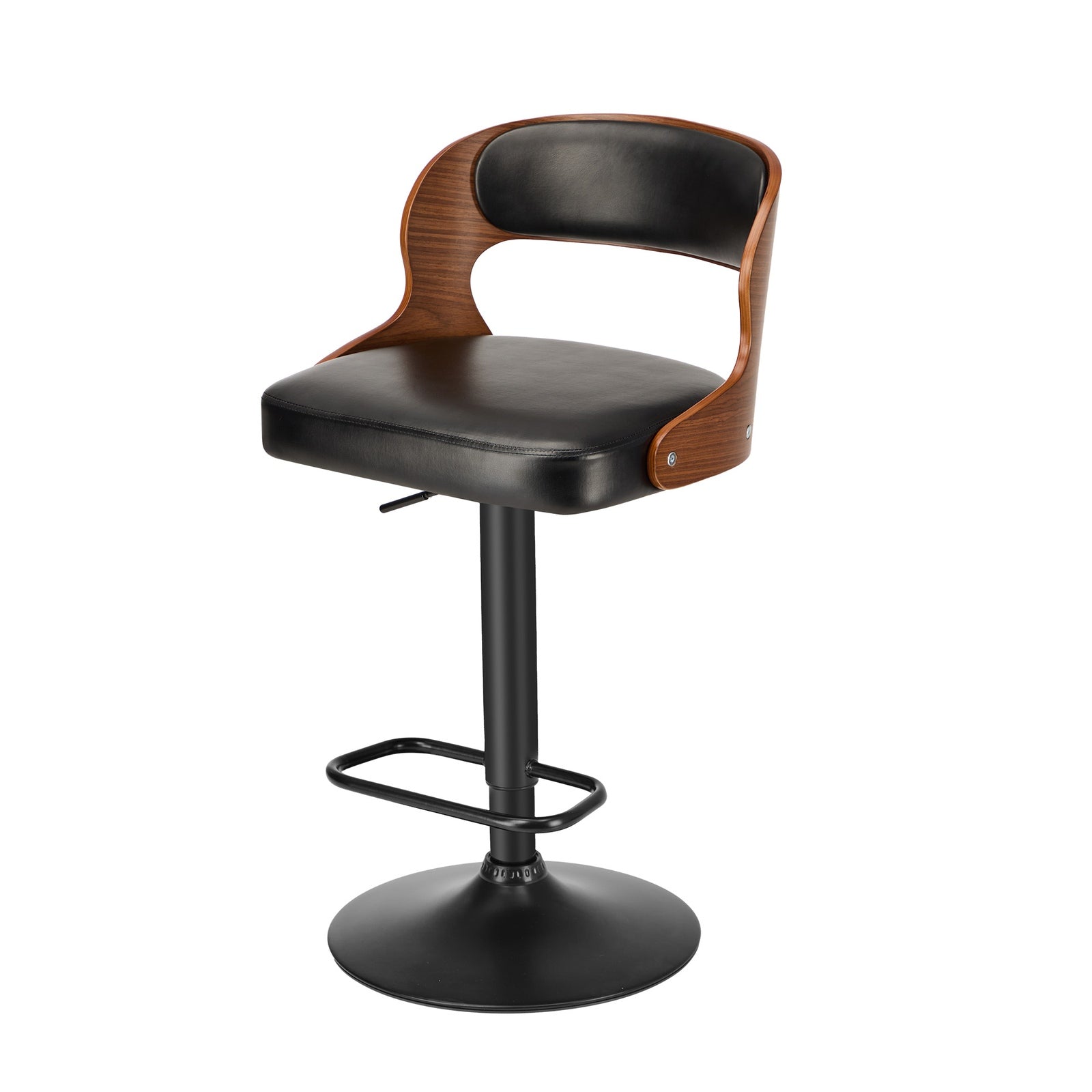 Oikiture 2X Bar Stool Gas Lift Kitchen Swivel Chair Leather LUKA - Sunyee
