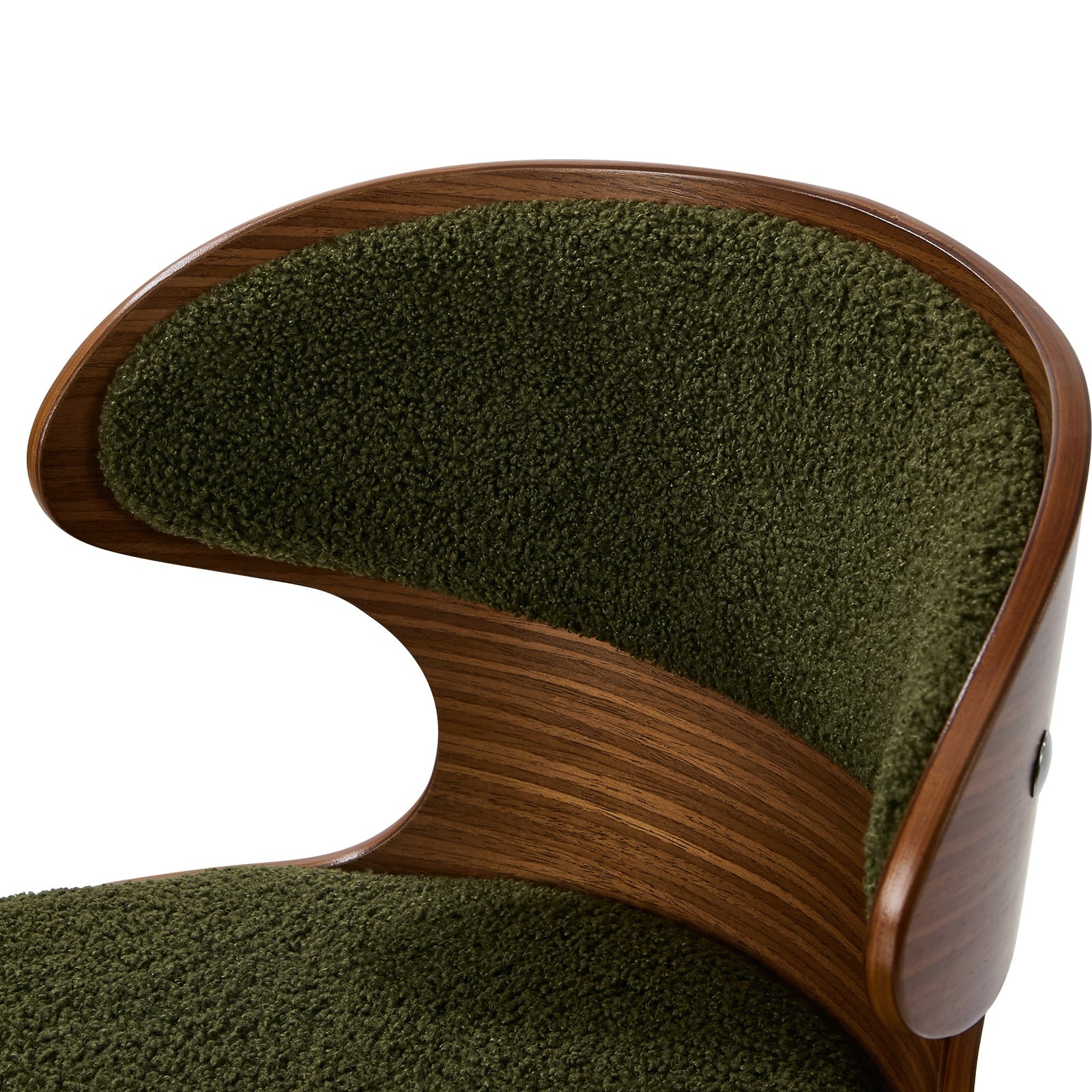 Oikiture 4x Bar Stools Swivel Kitchen Bar Chairs Gas Lift Stool Boucle Green - Sunyee