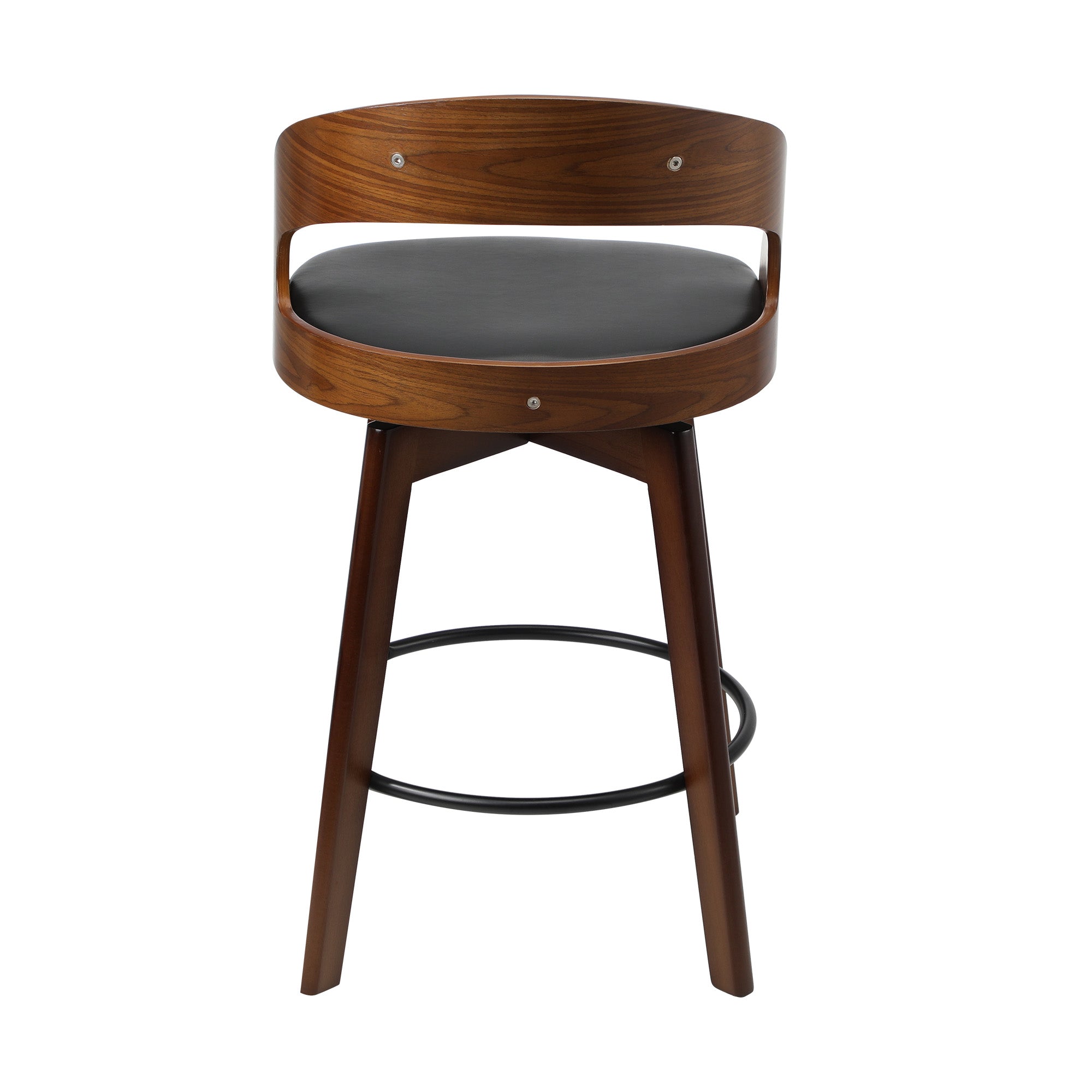 Oikiture 2x Bar Stools Kitchen Counter Stool Swivel Dining Chair PU Leather - Sunyee
