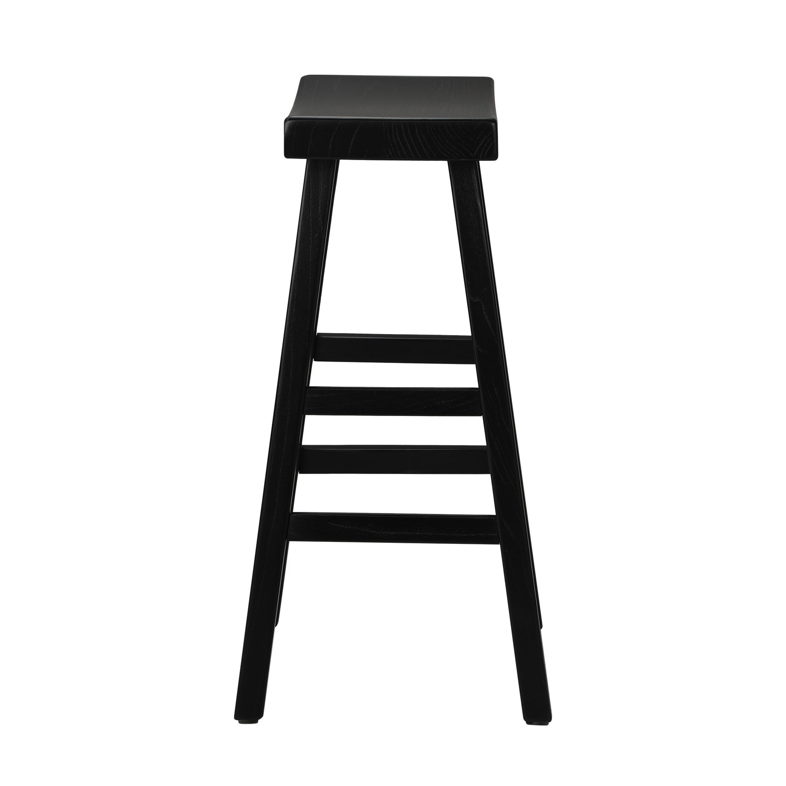 Oikiture 2X Bar Stools Kitchen Stool Wooden Counter Chairs Barstools Black - Sunyee