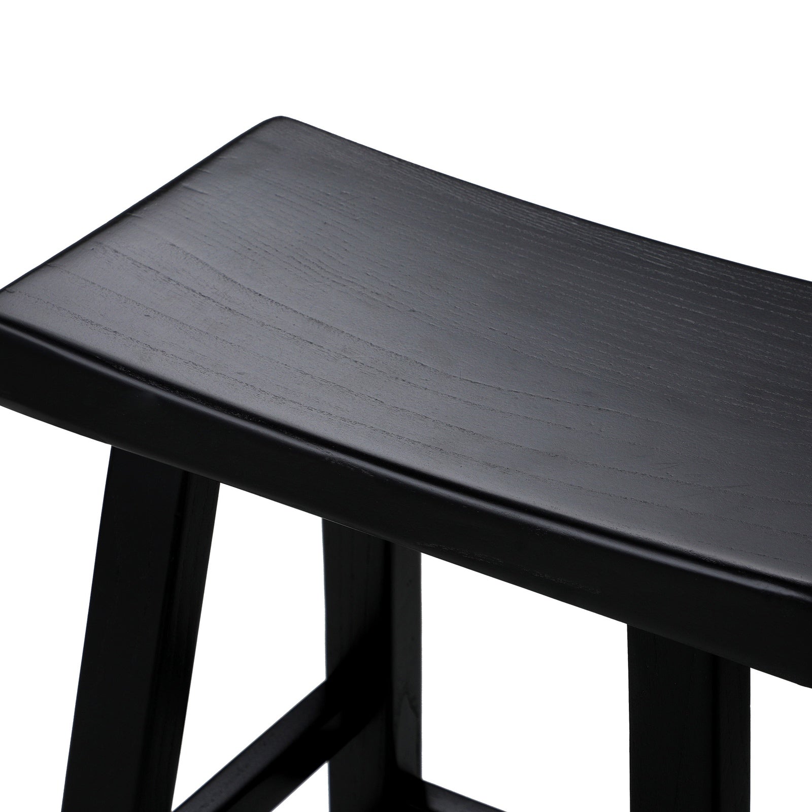 Oikiture 2X Bar Stools Kitchen Stool Wooden Counter Chairs Barstools Black - Sunyee