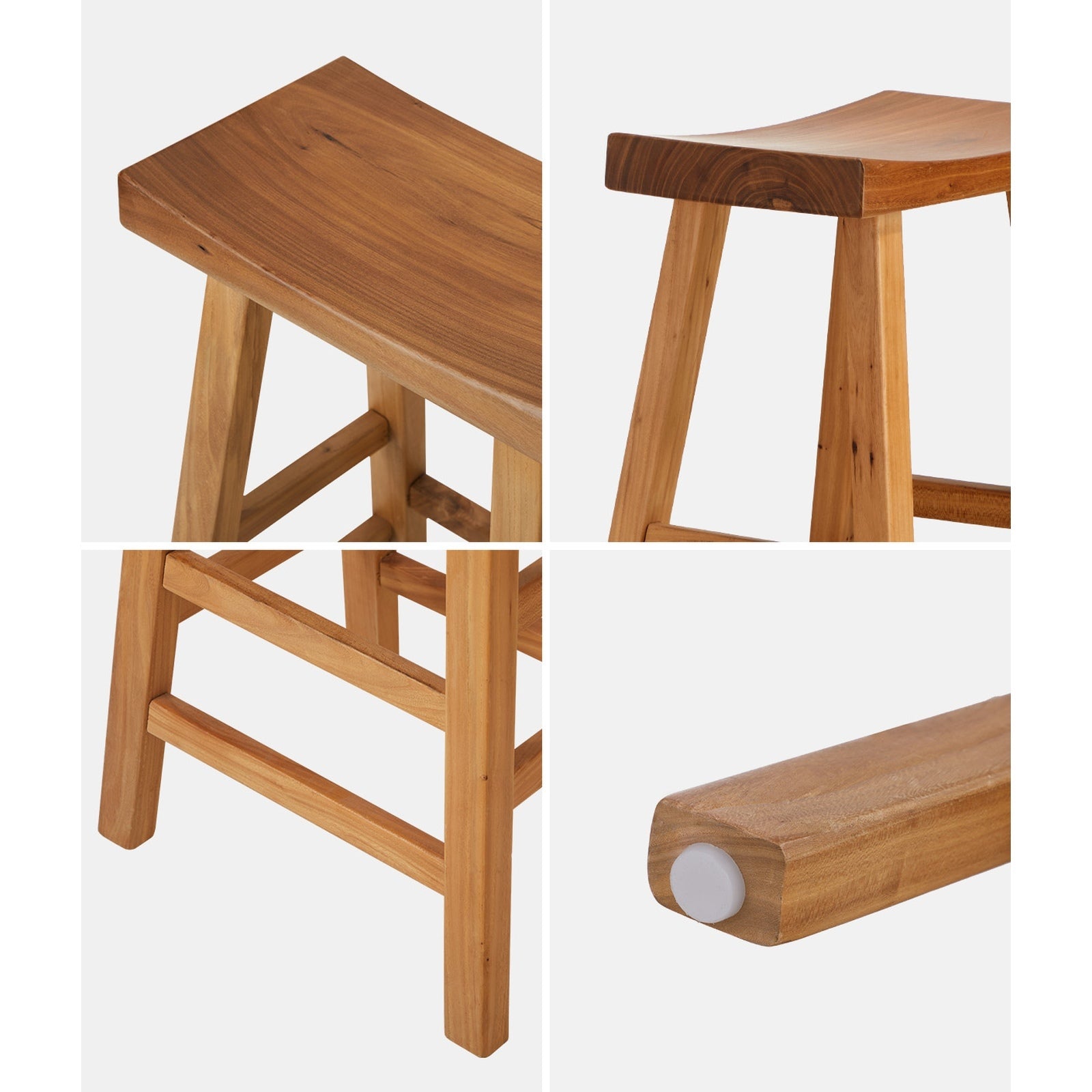 Oikiture Bar Stools Kitchen Stool Wooden Counter Chairs Barstools X2 X4 - Sunyee