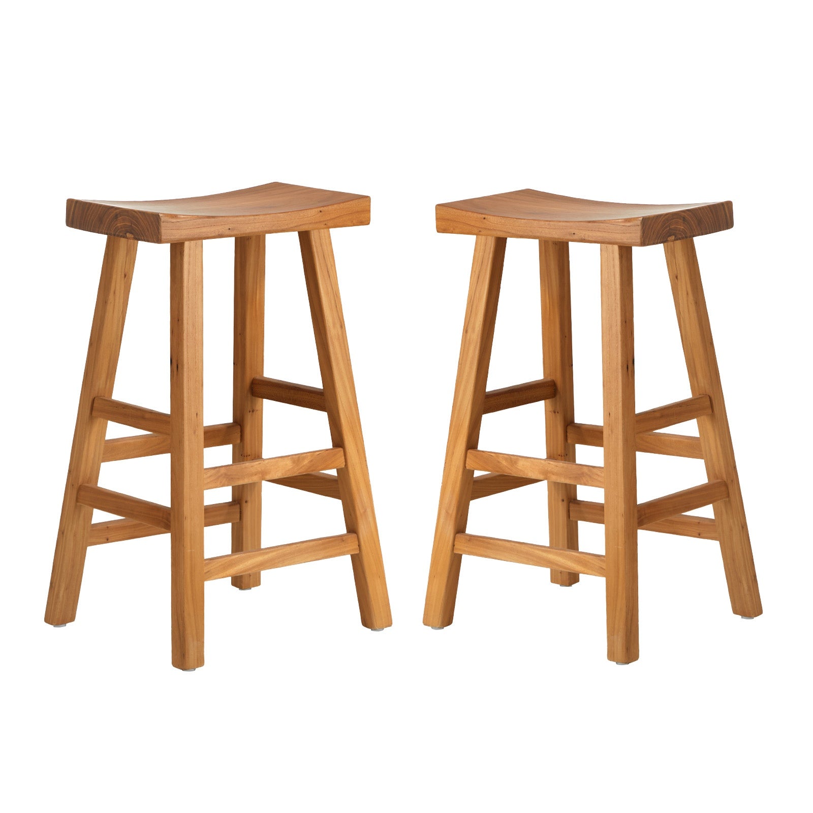 Oikiture Bar Stools Kitchen Stool Wooden Counter Chairs Barstools X2 X4 - Sunyee