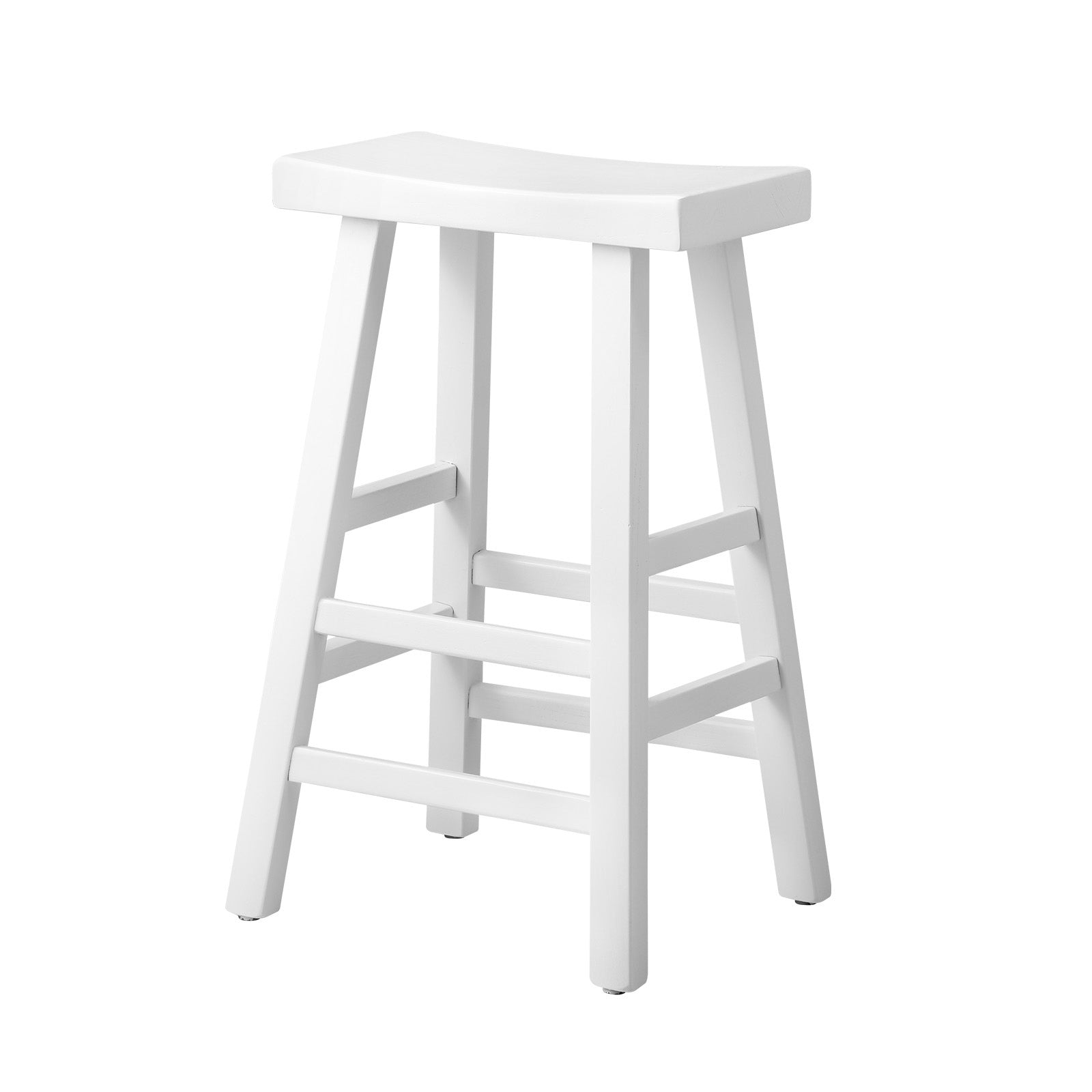 Oikiture Bar Stools Kitchen Stool Wooden Counter Chairs White - Sunyee