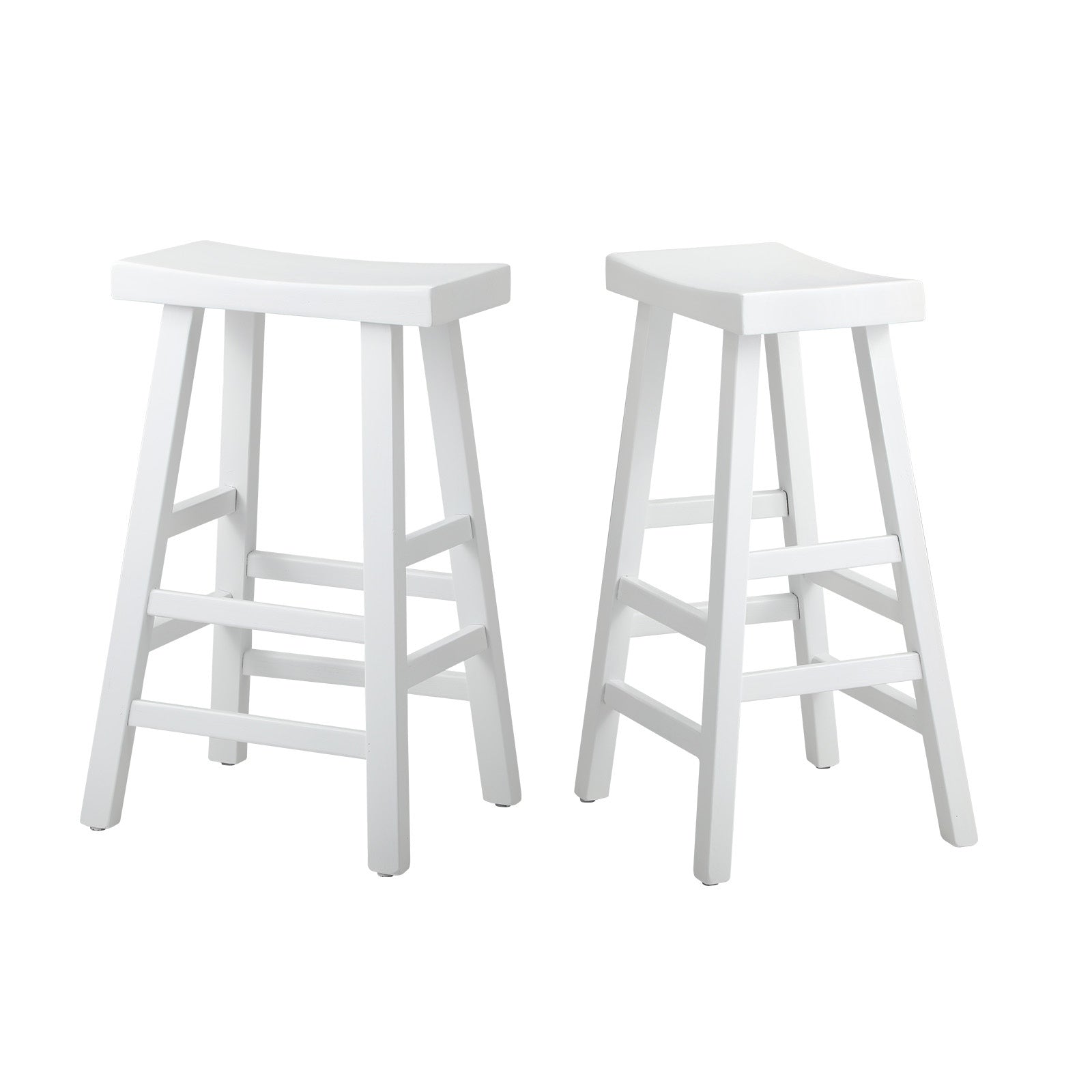 Oikiture Bar Stools Kitchen Stool Wooden Counter Chairs White - Sunyee