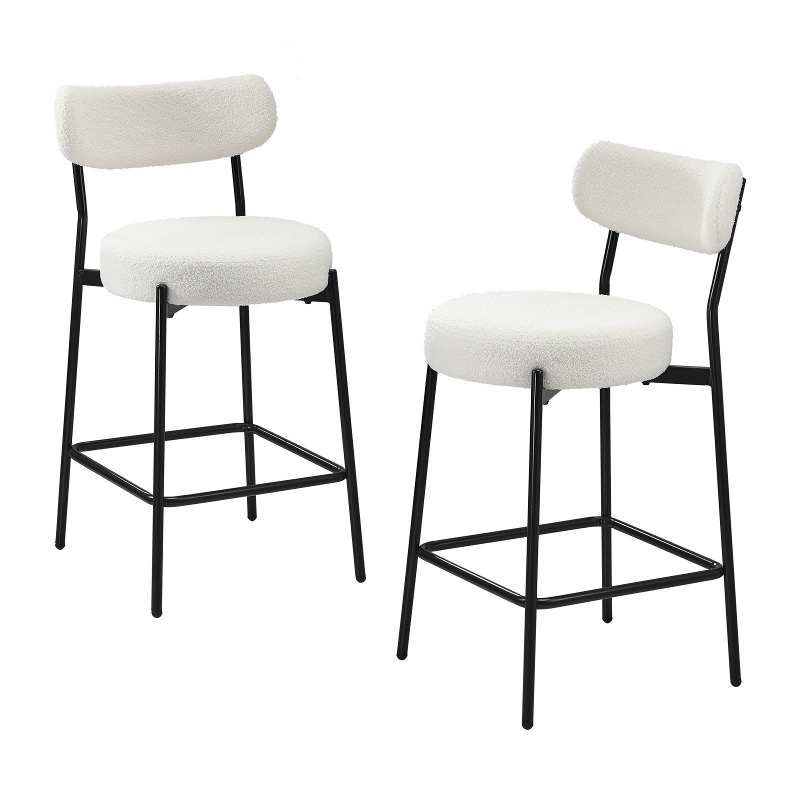 Oikiture Bar Stools Kitchen Dining Chairs Counter Stool Upholstered x2/x4 - Sunyee