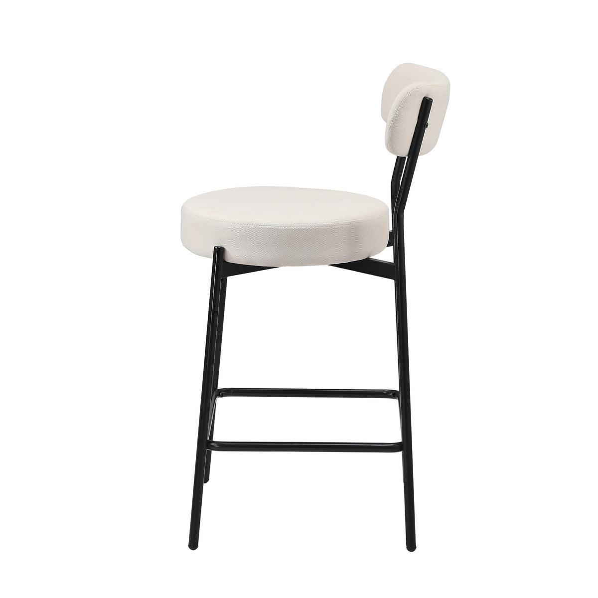 Oikiture 2x Bar Stools Kitchen Dining Chairs Counter Stool Beige - Sunyee