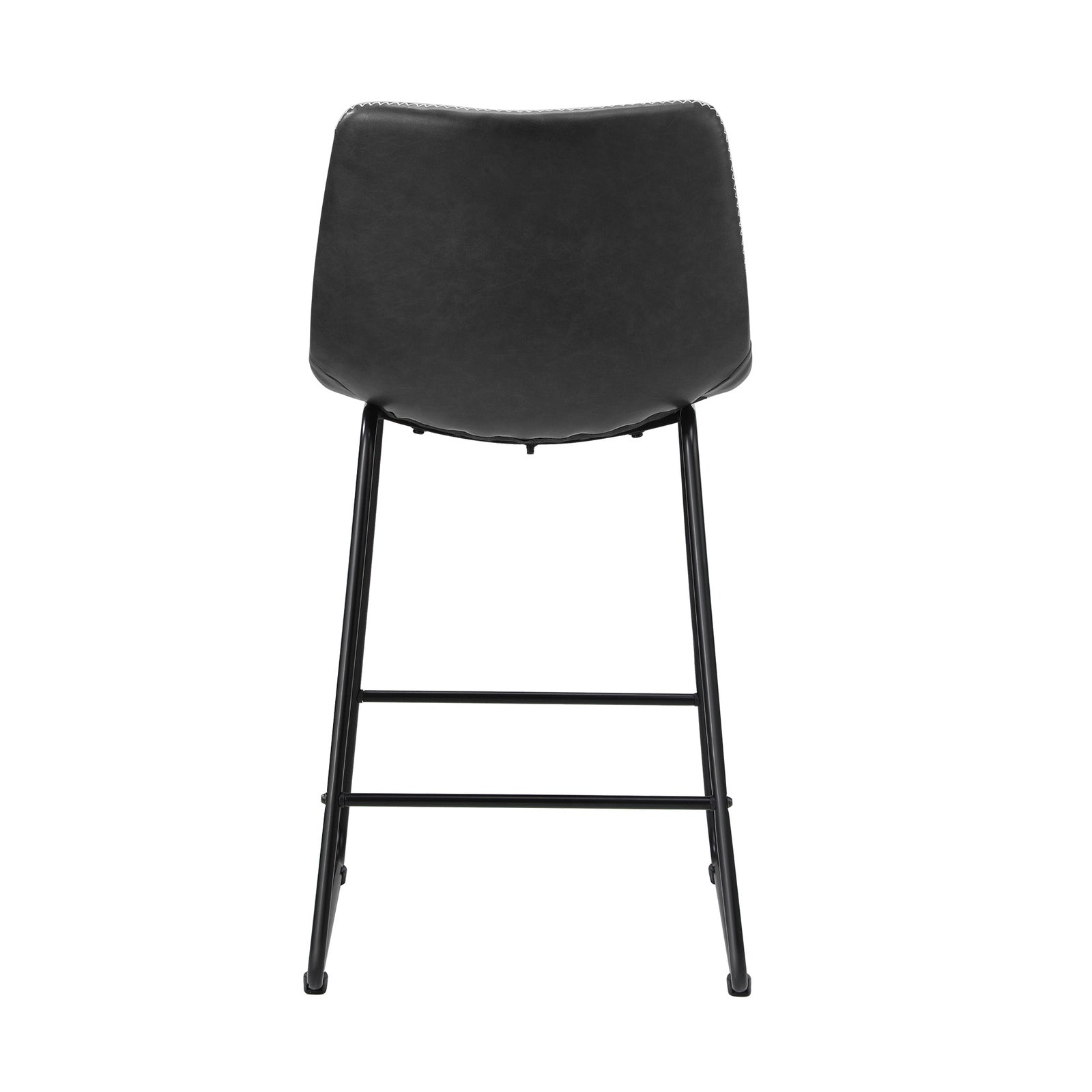 Oikiture 2x Bar Stools Steel Stool Modern Kitchen Dining Furniture Set Grey - Sunyee