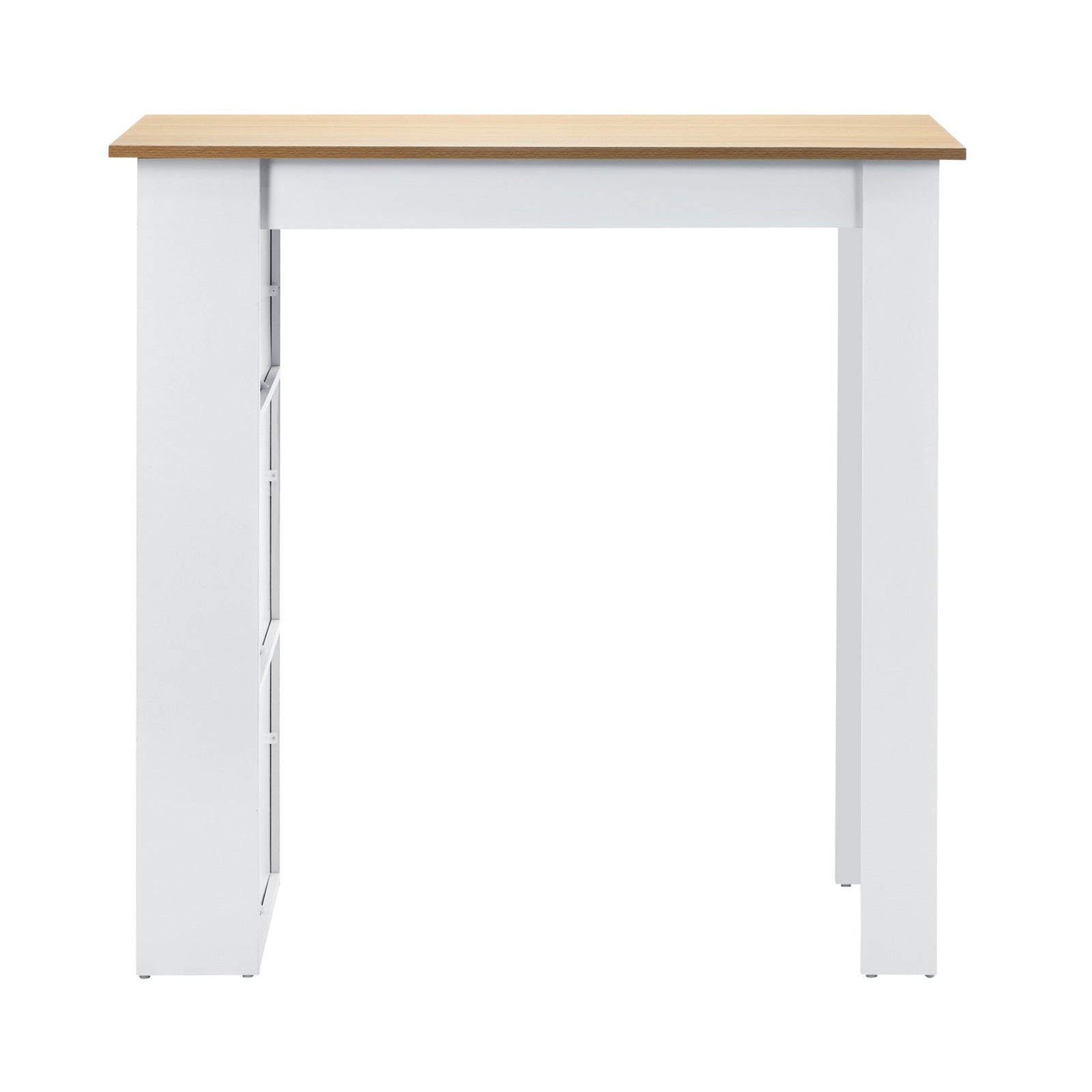 Oikiture Bar Table Dining Storage Shelf Kitchen Pub Home Office Desk Wine Rack - Sunyee