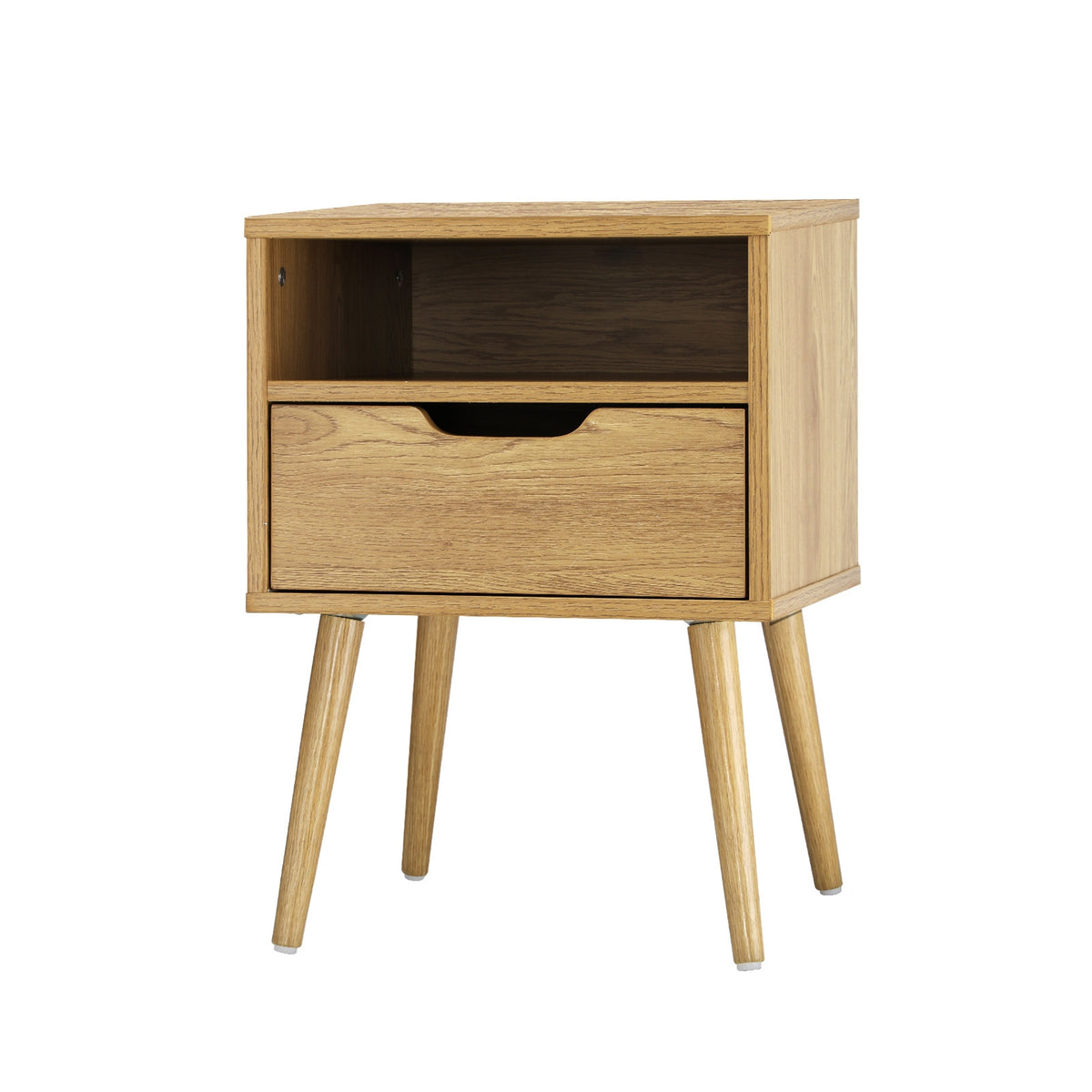 Oikiture Bedside Table Drawers Side Table Storage Cabinet Bedroom Nightstand