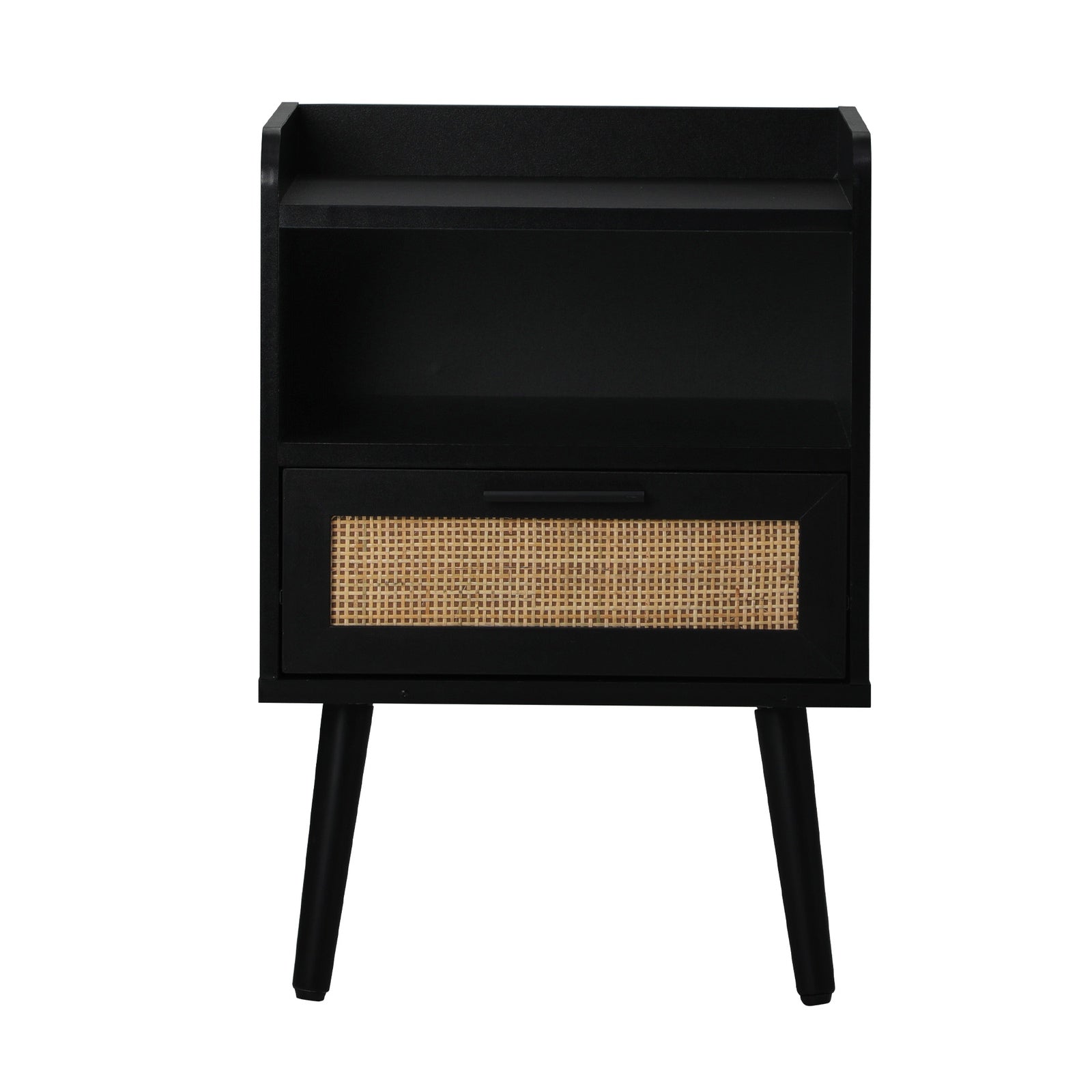 Oikiture 2X Bedside Table Drawer Side Table Storage Cabinet Nightstand Rattan - Sunyee