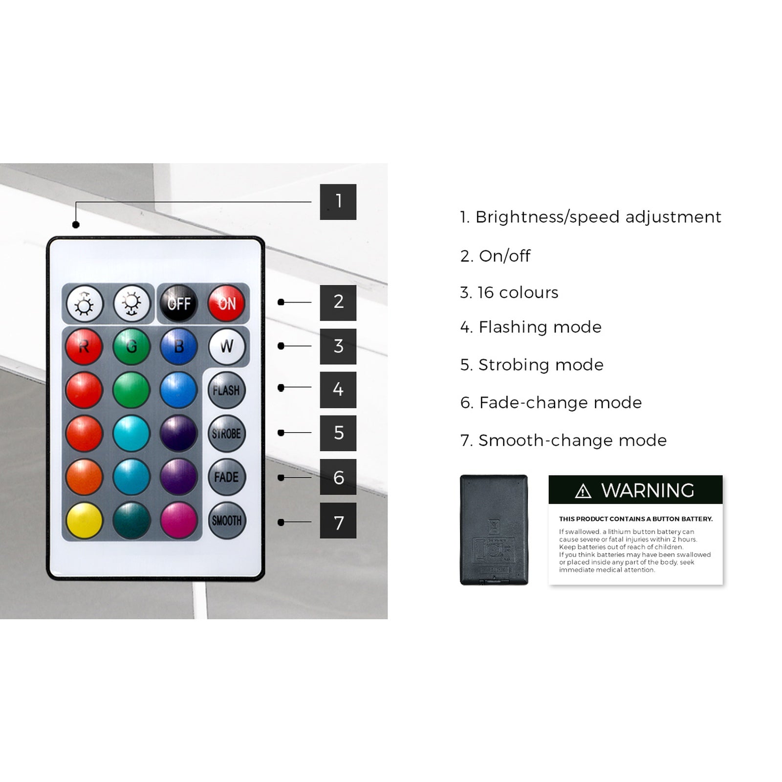 Oikiture Bedside Table LED Nightstand USB Charging Station Side Table White - Sunyee