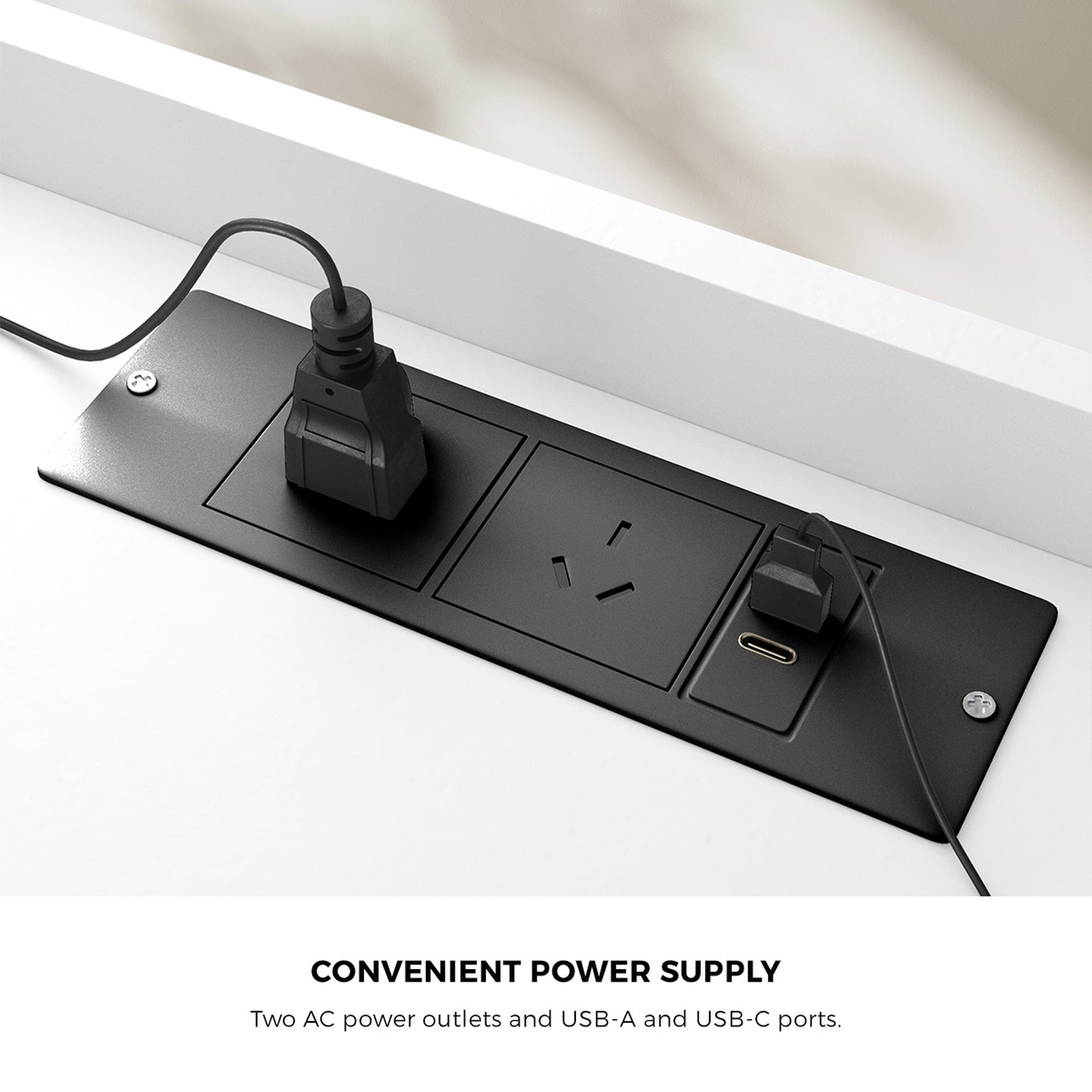 Oikiture Bedside Table LED Nightstand USB Charging Station Side Table White - Sunyee