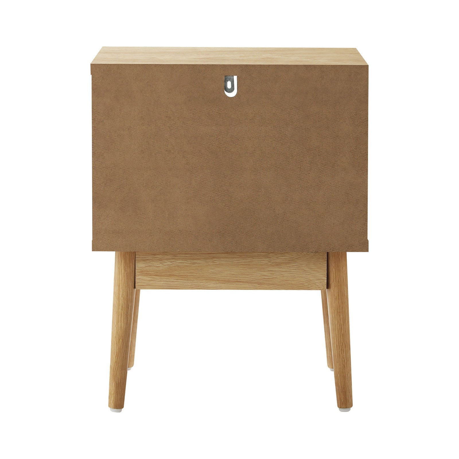 Oikiture Bedside Table Rattan Drawers Shelf Bedroom Storage Furniture Wood - Sunyee