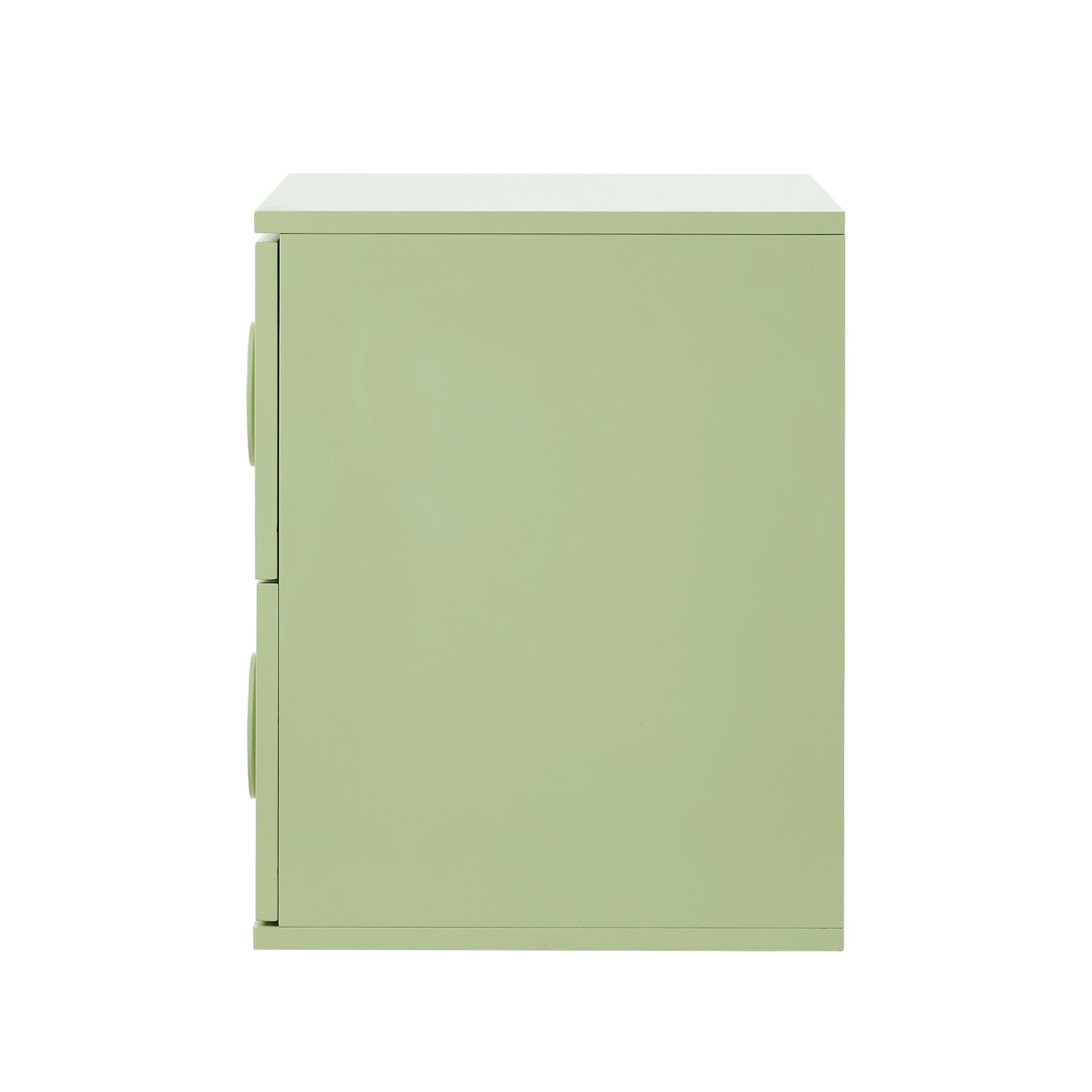 Oikiture Bedside Table 2 Drawers Nightstand Kid Storage Cabinet Green - Sunyee