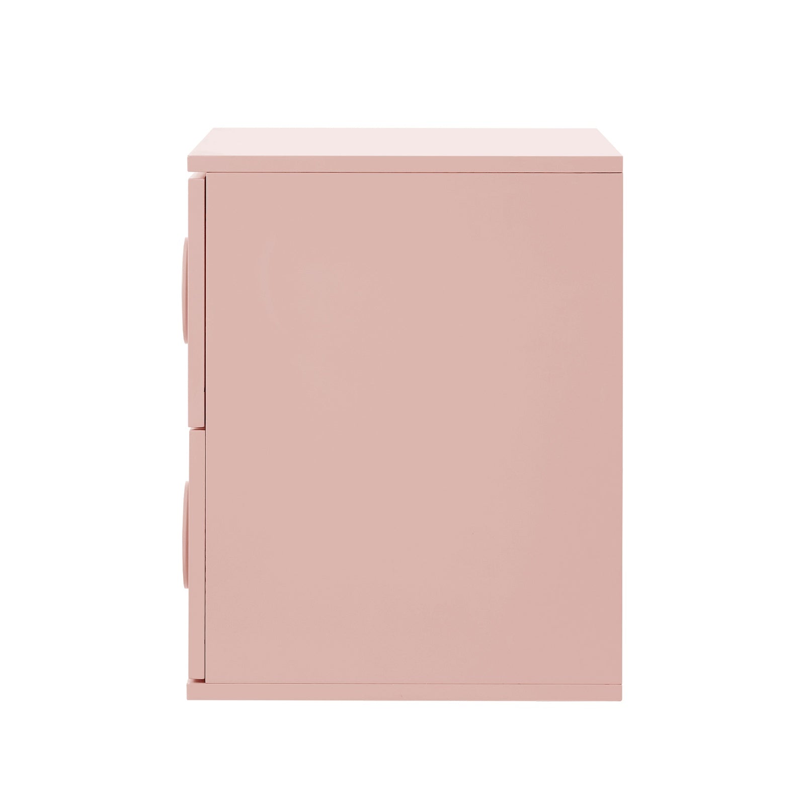Oikiture Bedside Table 2 Drawers Nightstand Side Storage Cabinet Pink - Sunyee