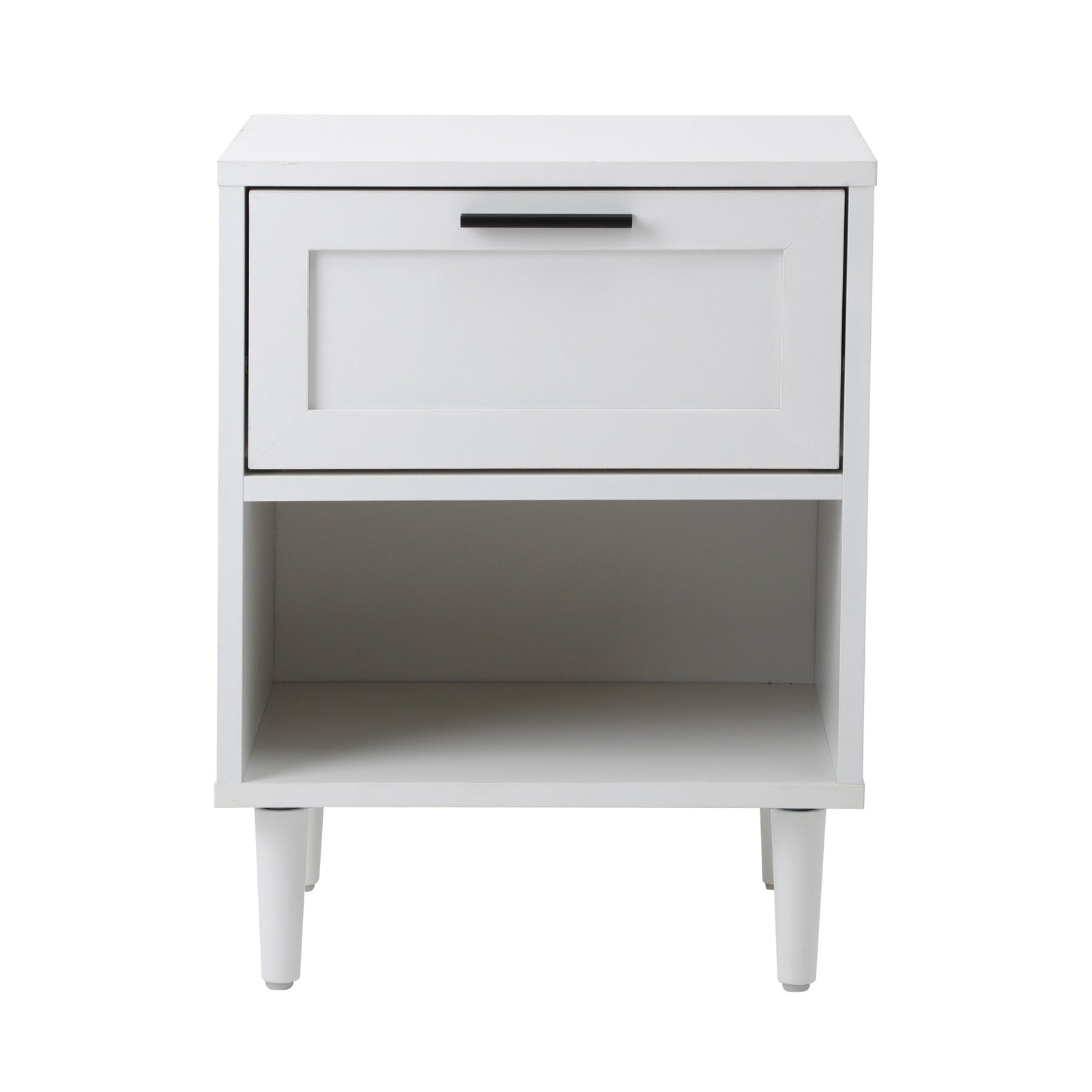 Oikiture Bedside Tables Set of 2 Nightstand Side End Table Storage Cabinet White - Sunyee